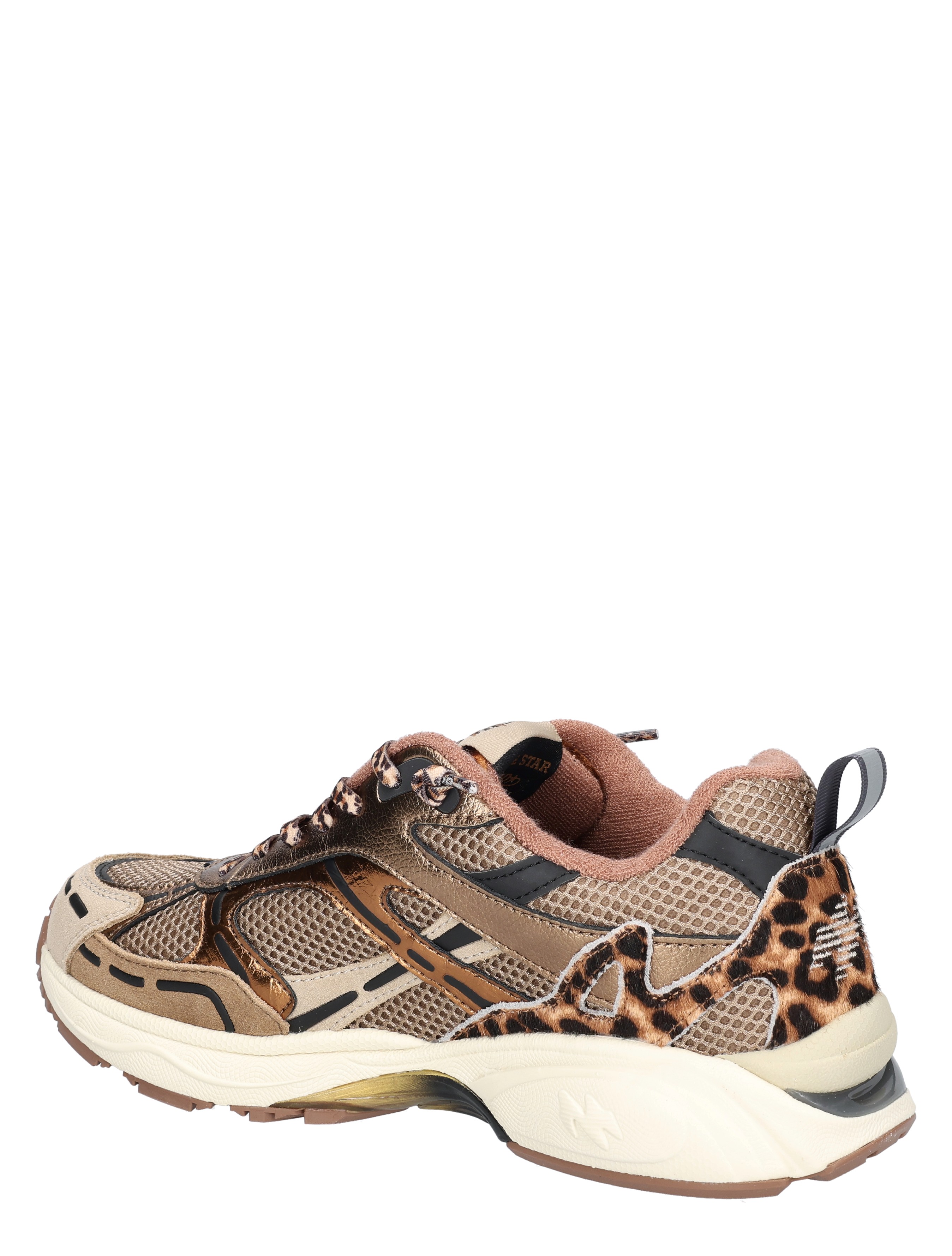 sneaker, sportschoen, leopardprint, meshvoering, laarsverband