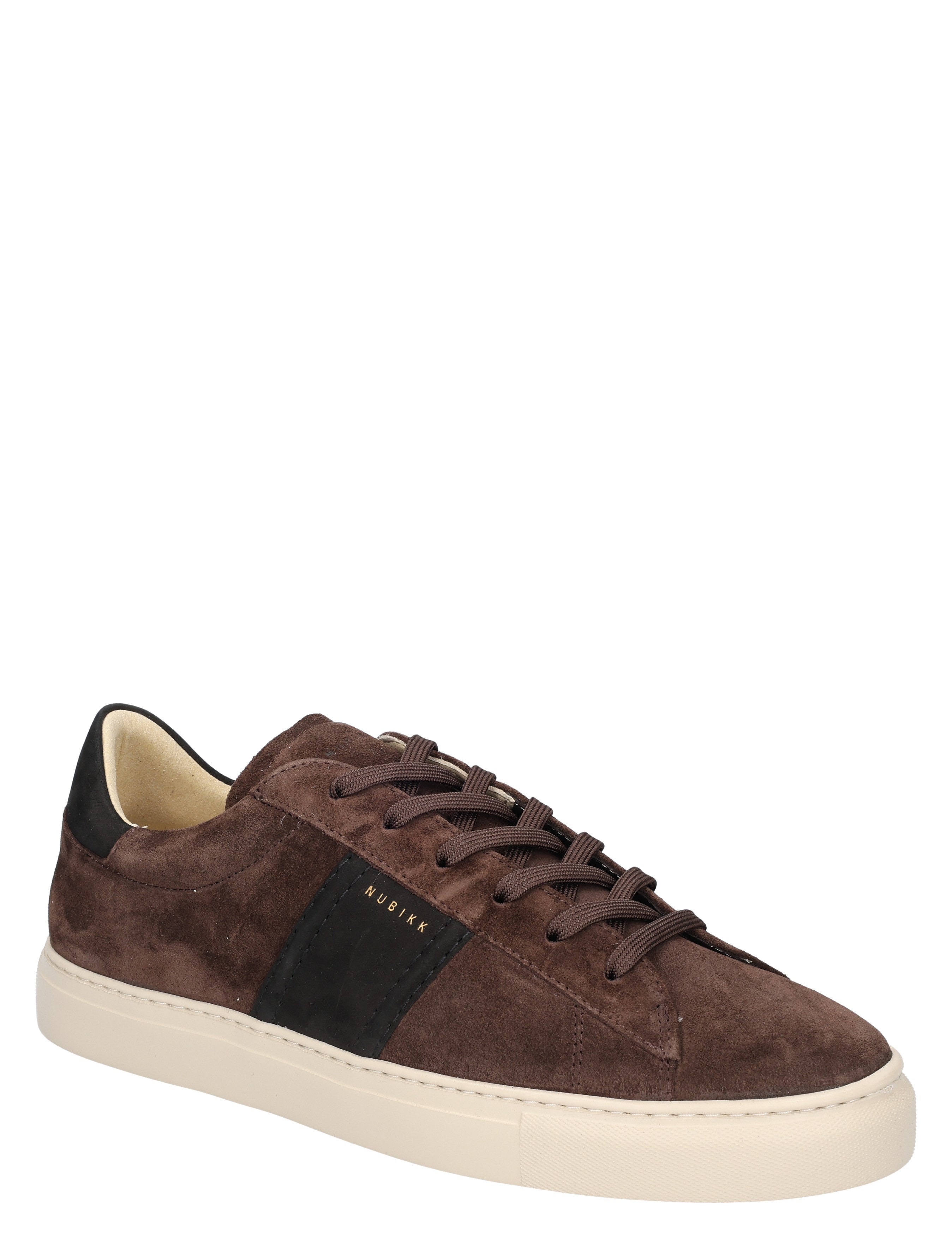 sneaker, bruine, suede, sportieve schoen, robuuste zool