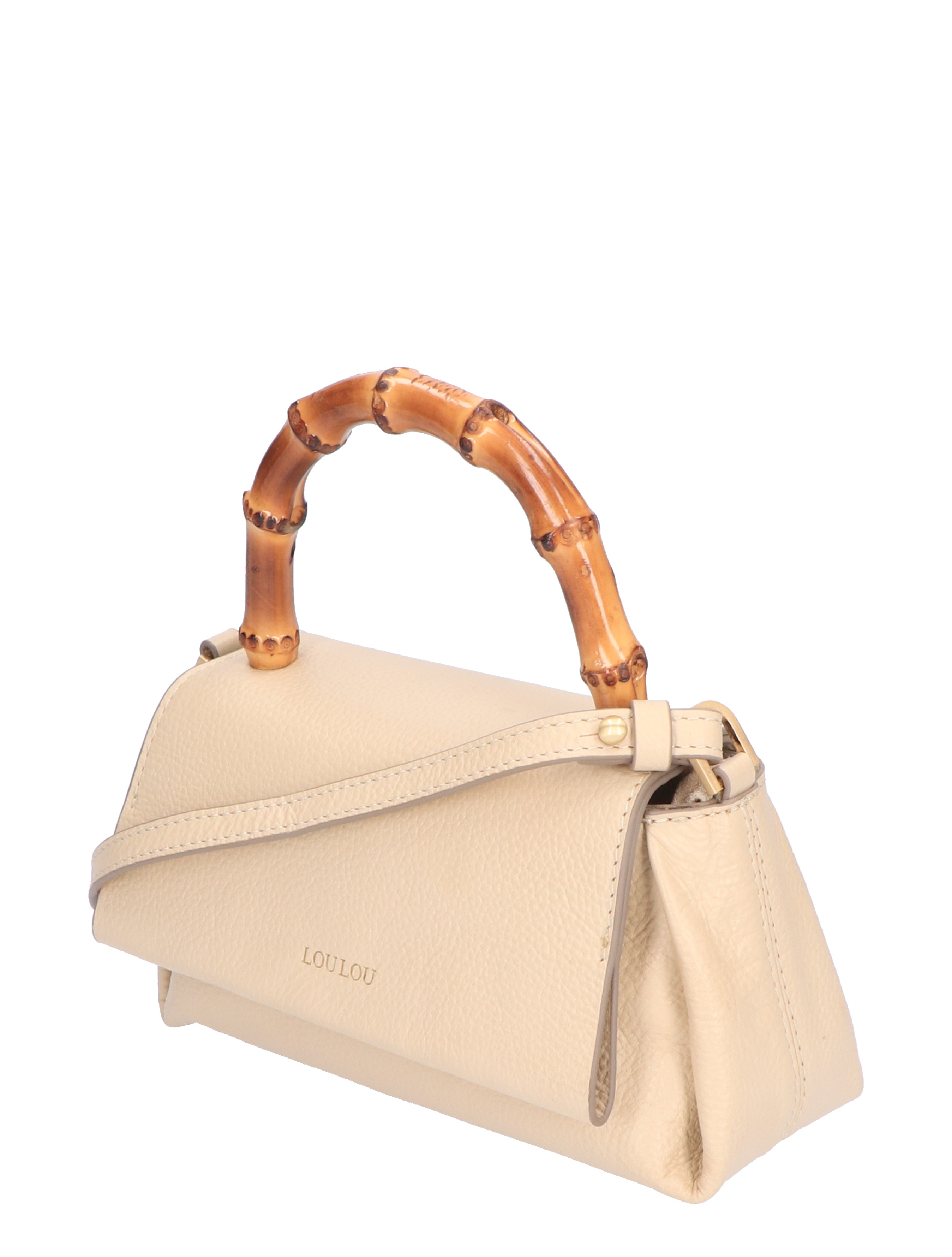 LouLou Essentiels - Bamboo Mae G.013 Beige Gold - Dames - Handtassen - 48064_77_3