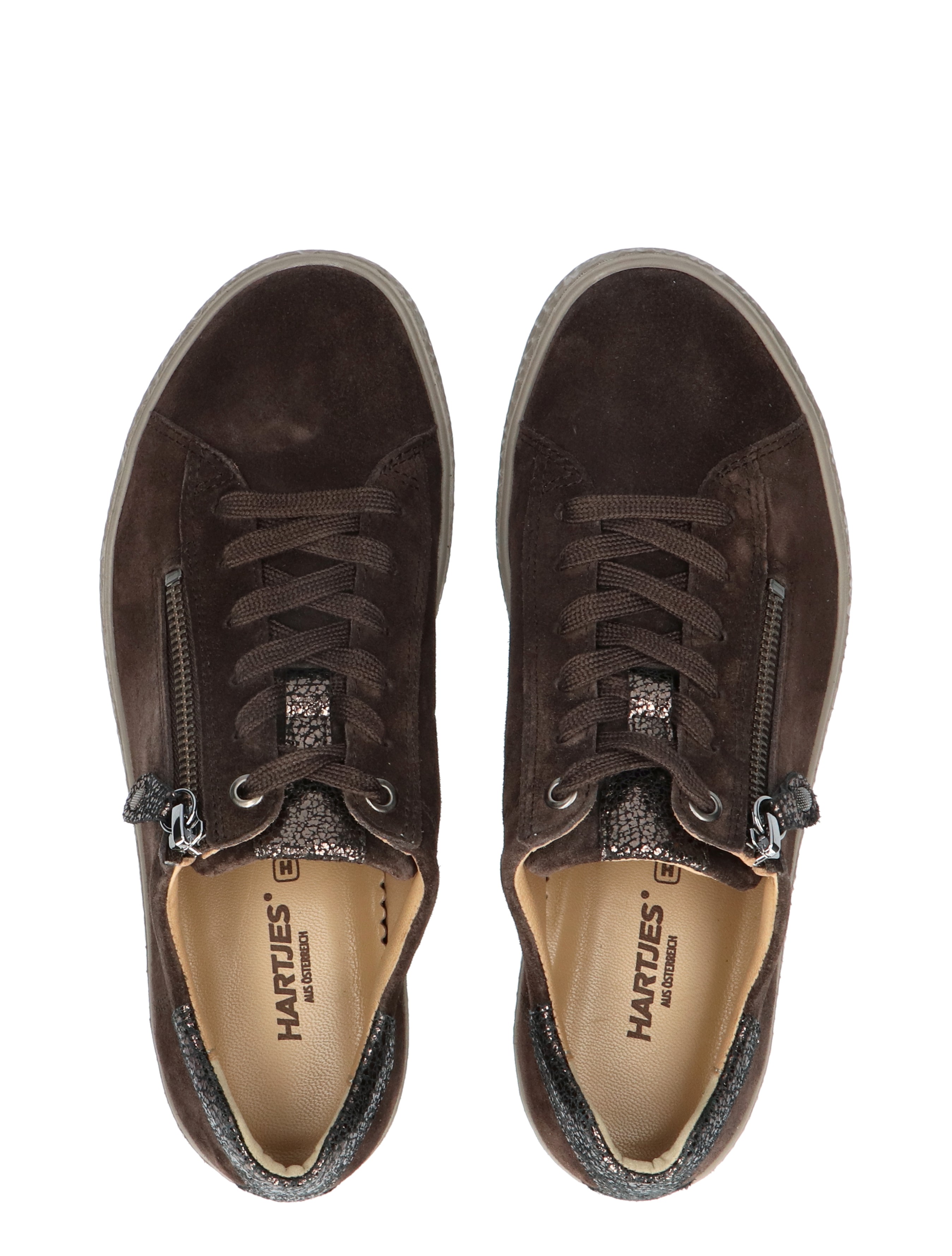 Hartjes - Phil Shoe Dark Brown Nubuck H-Wijdte - Dames - Veterschoenen - Casual Veterschoenen - 42614_22_6