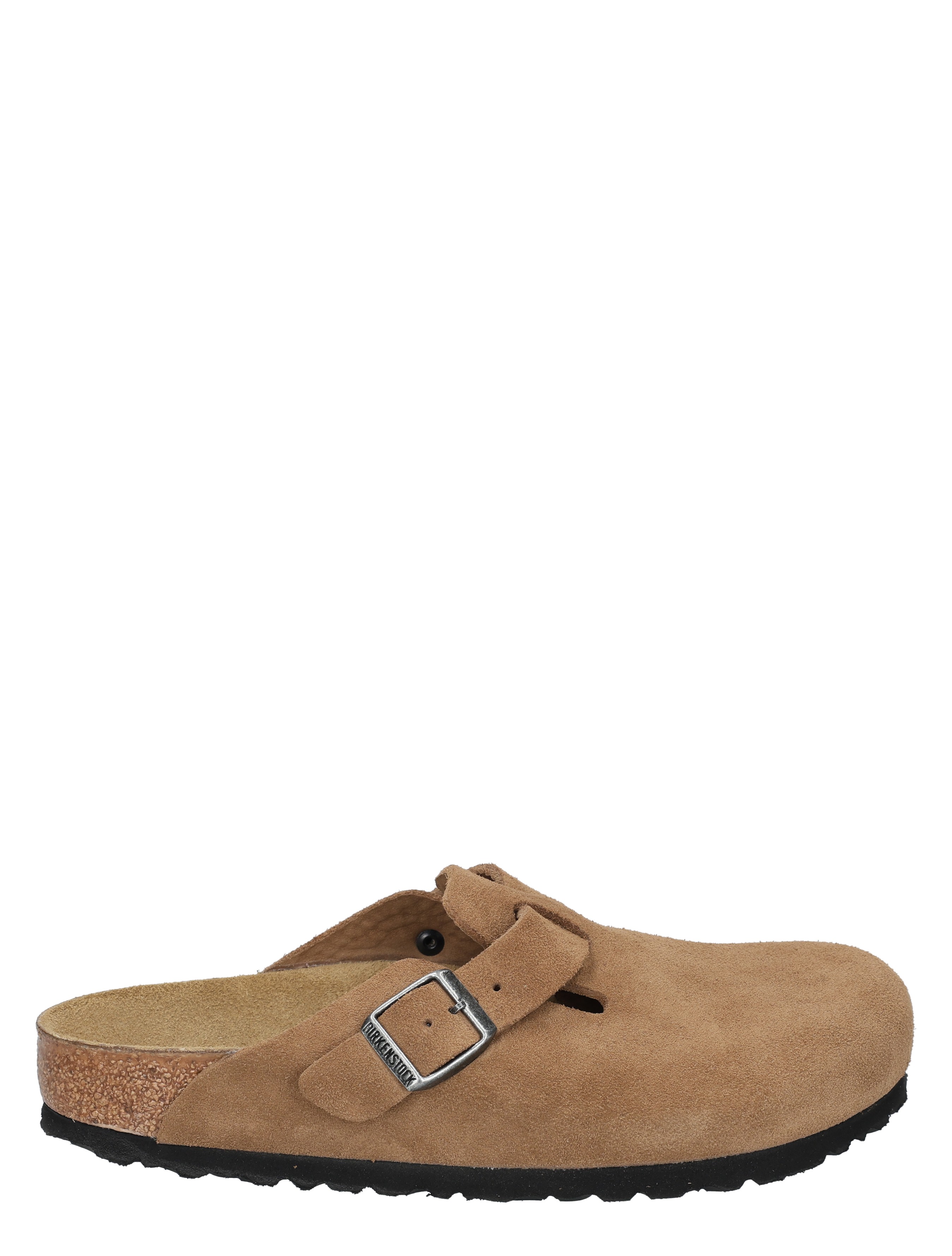 Birkenstock - Boston Women Suede Dark Tea Narrow - Dames - Muiltjes - 52761_22_1