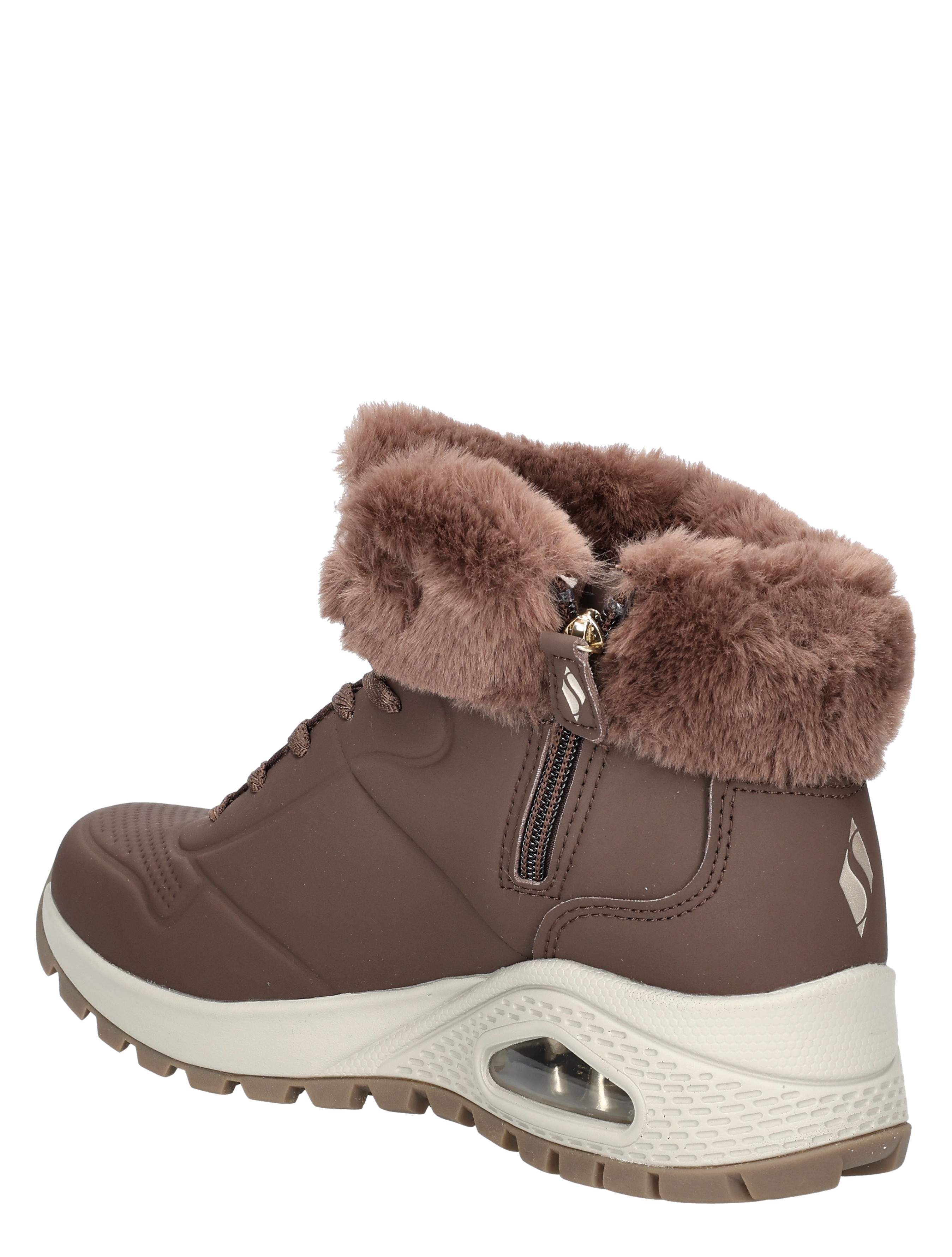 winter, boot, ankle, fur, brown