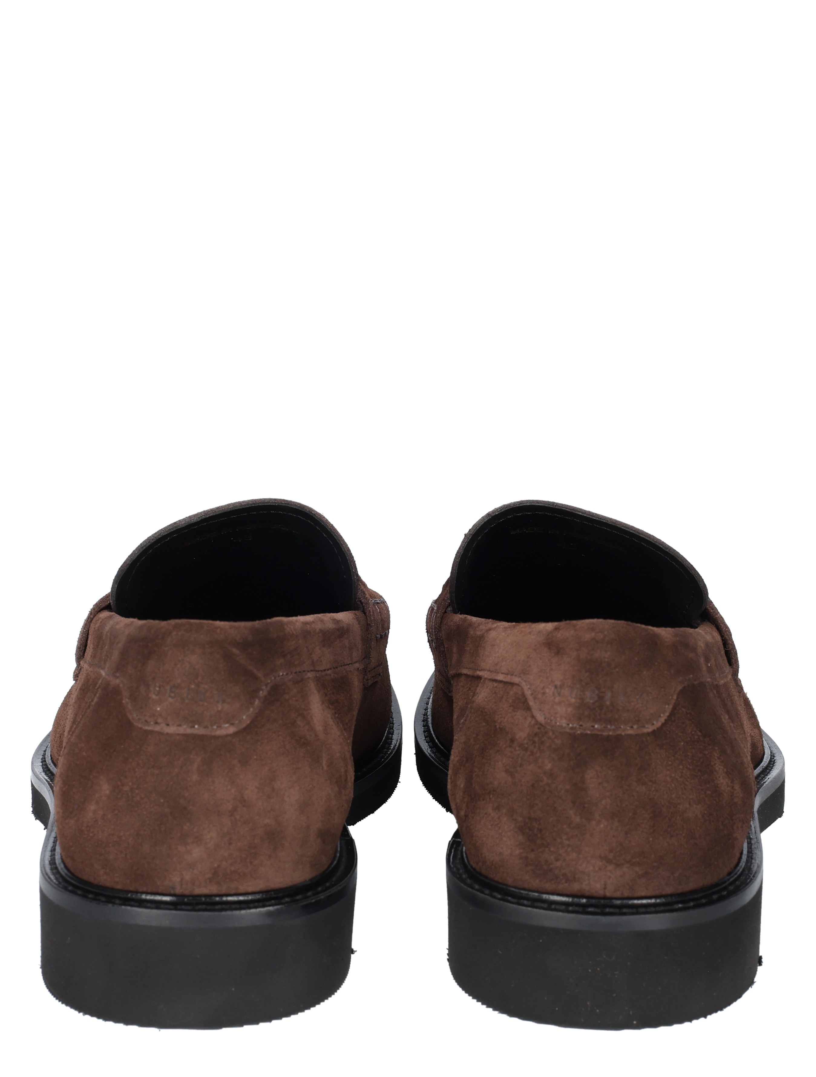 bruine schoenen, suede, laars, slip-on, mondaine zool