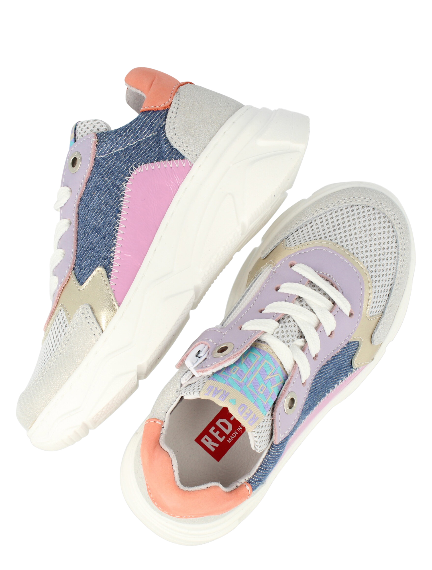 Red-Rag - 12522 299 Beige Combi Fantasy - Meisjes - Lage Sneakers - Sneakers - 48981_77_4