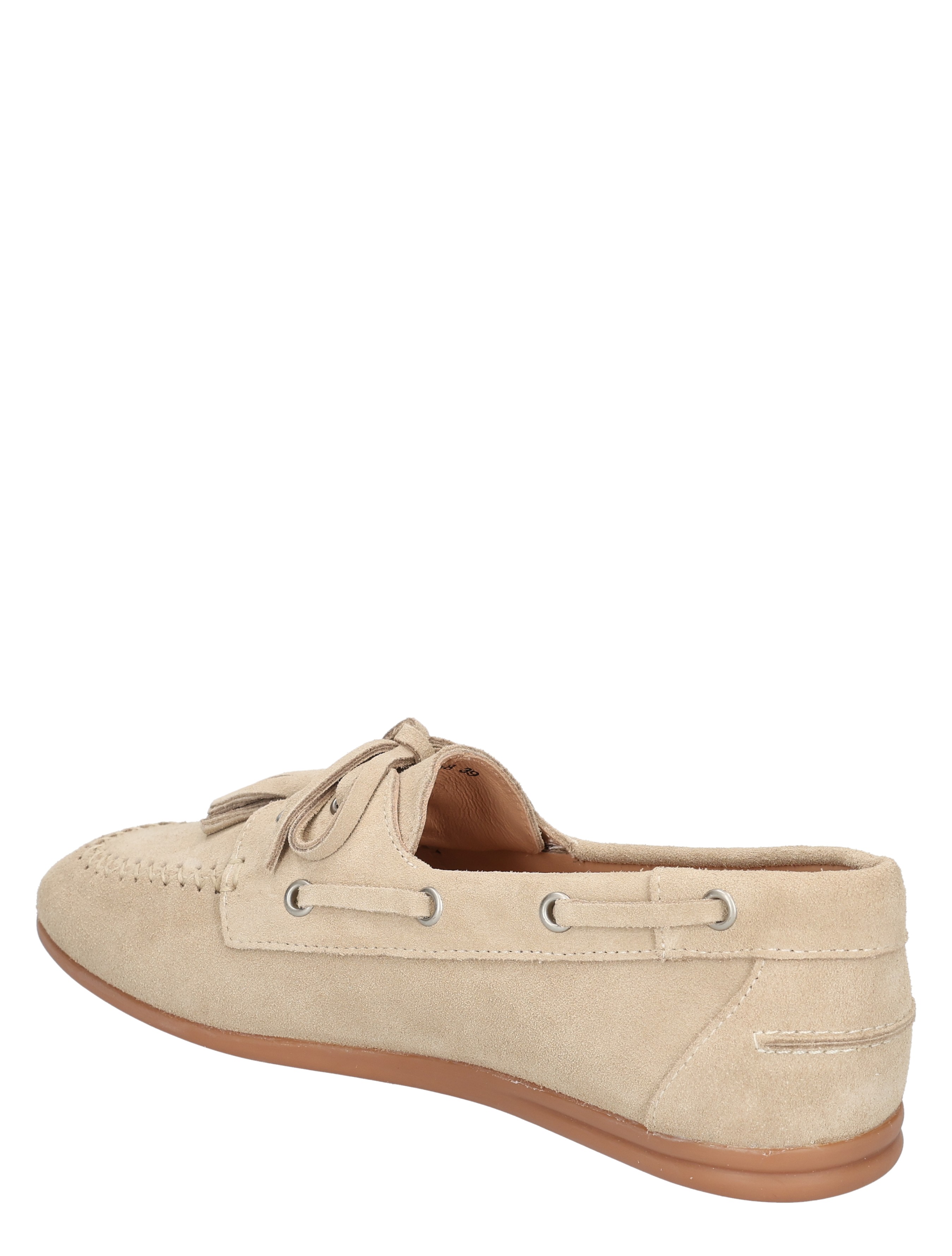 pantoffel, slipper, suede, beige, lisse zijkant