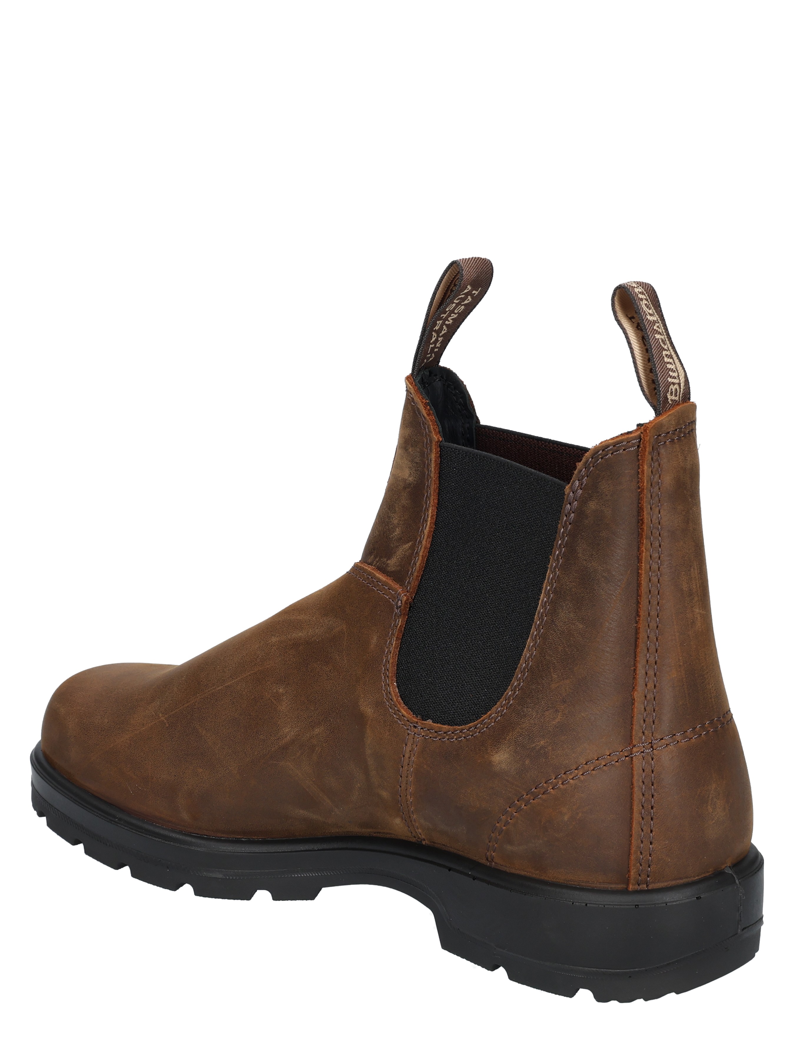 rugzaklaarzen, Chelsea-stijl, bruine leren, elastic-side, rutssluiting