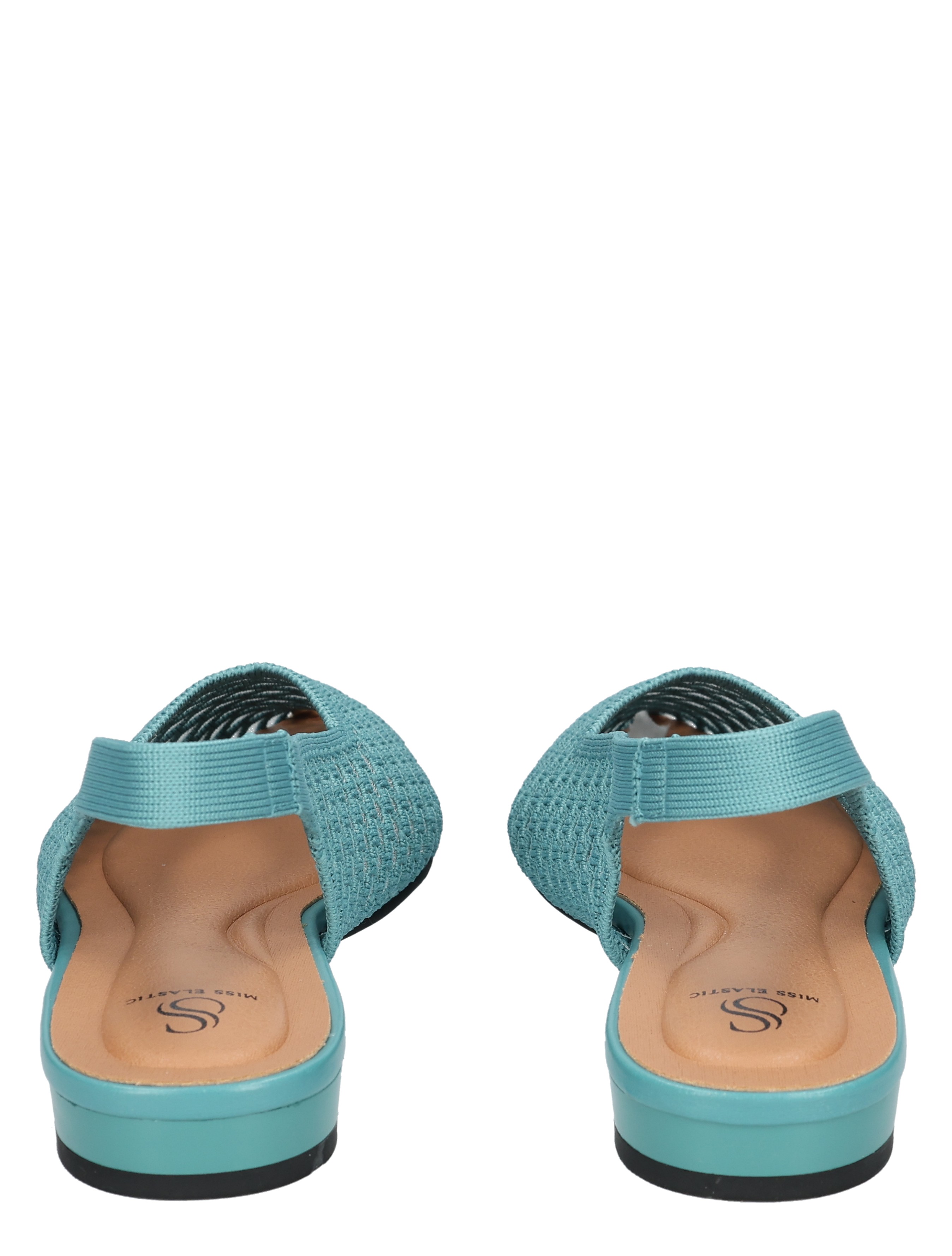 sandalen, wedge, turquoise, strap, gevoerdarizona