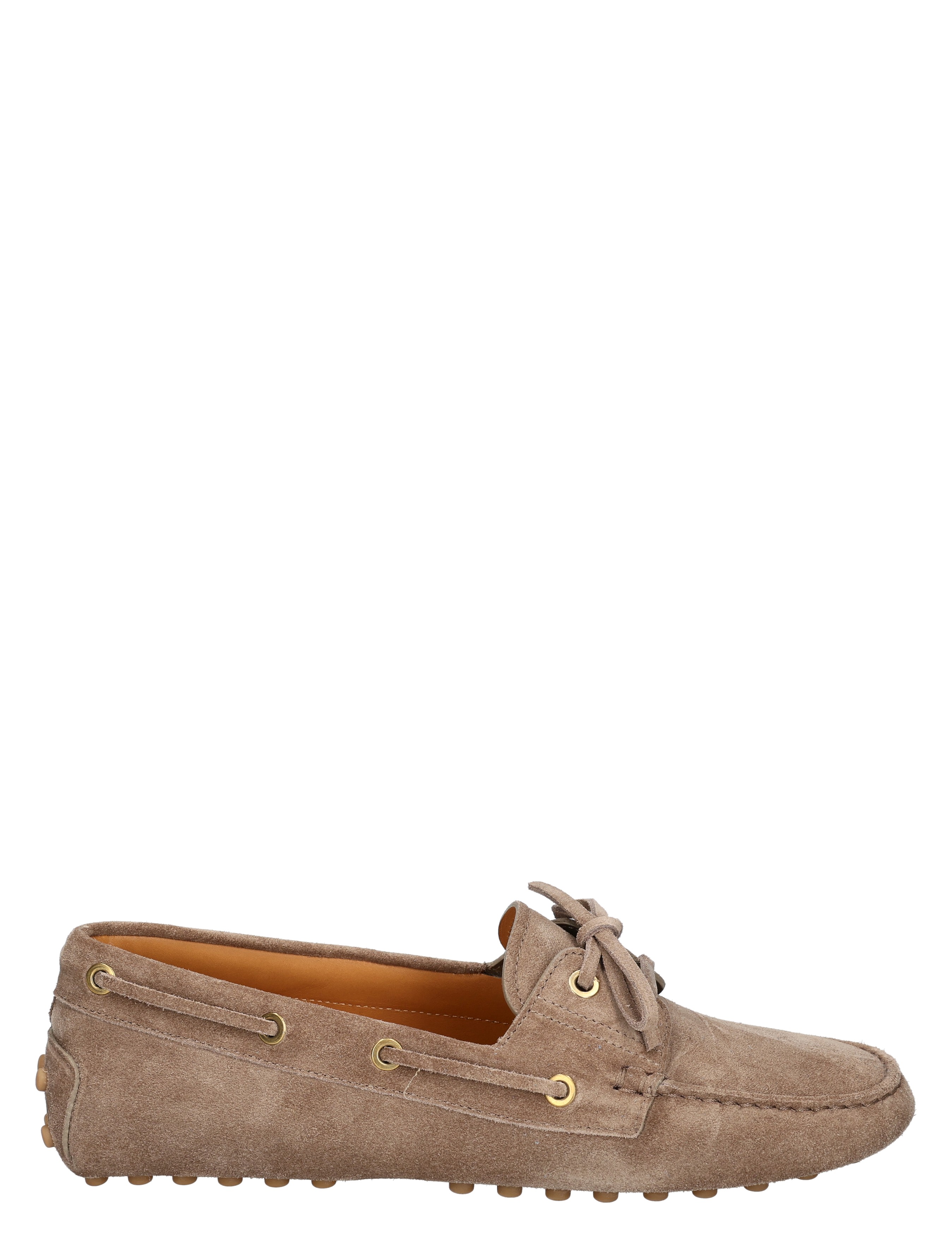 Tods - Gominno in Suede U801 Beige - Dames - Veterschoenen - Nette Veterschoenen - 49661_77_1