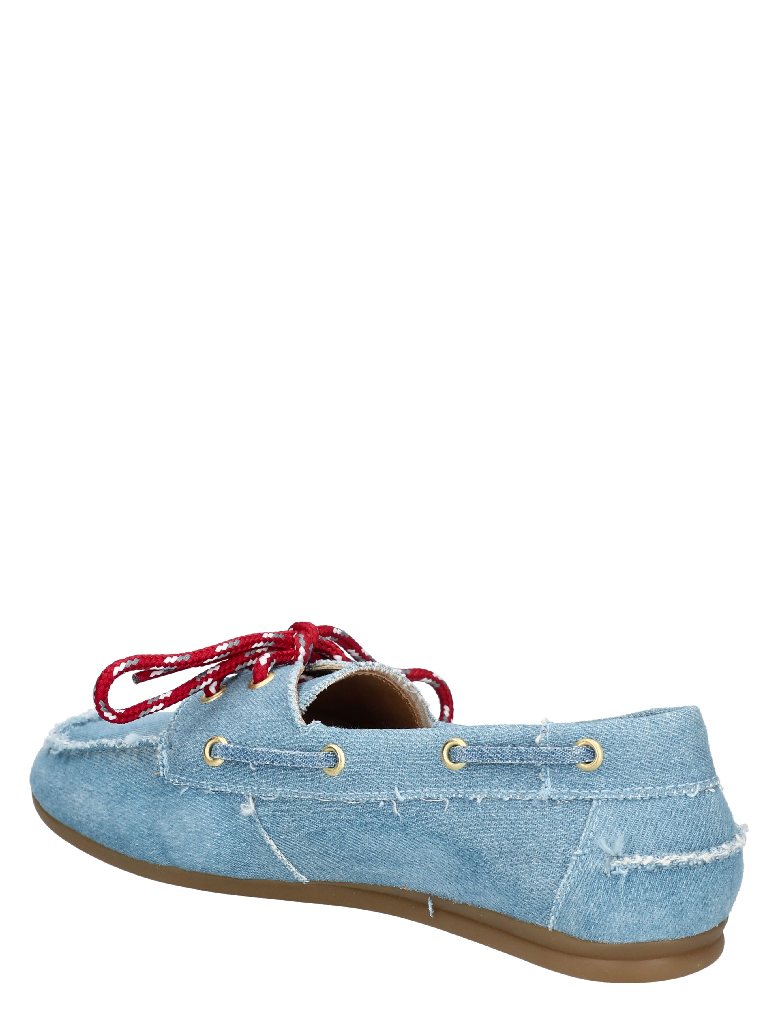 slippe, dromer, denim, spijker, veters
