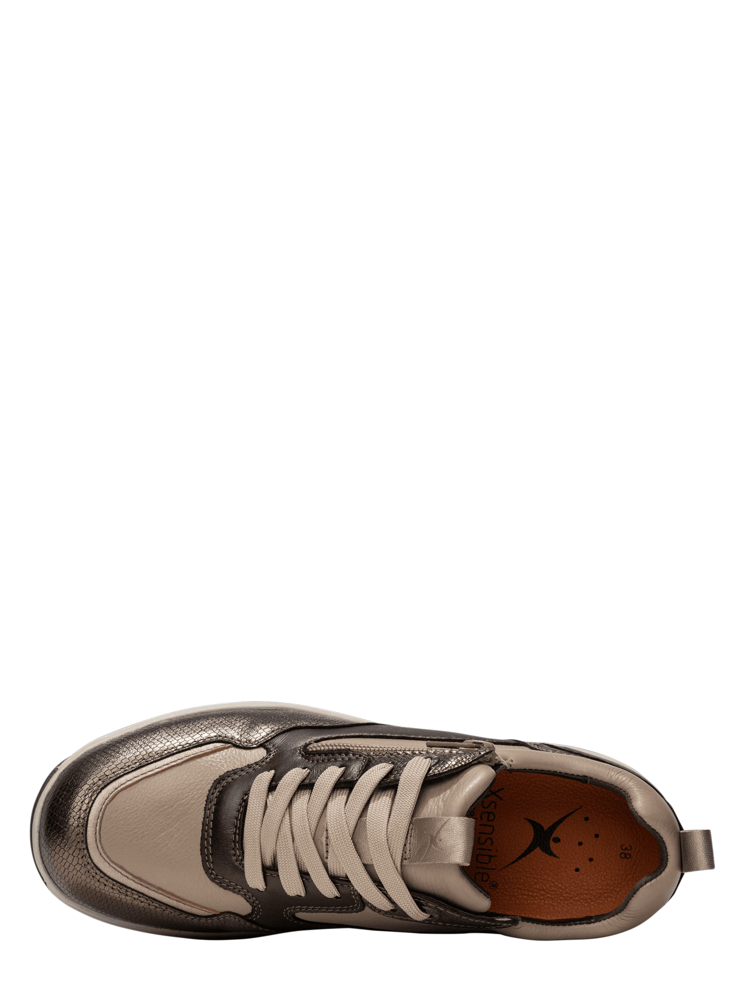 Xsensible - 30215.3 530 Taupe Combi H-Wijdte - Dames - Veterschoenen - Casual Veterschoenen - 50492_77_4