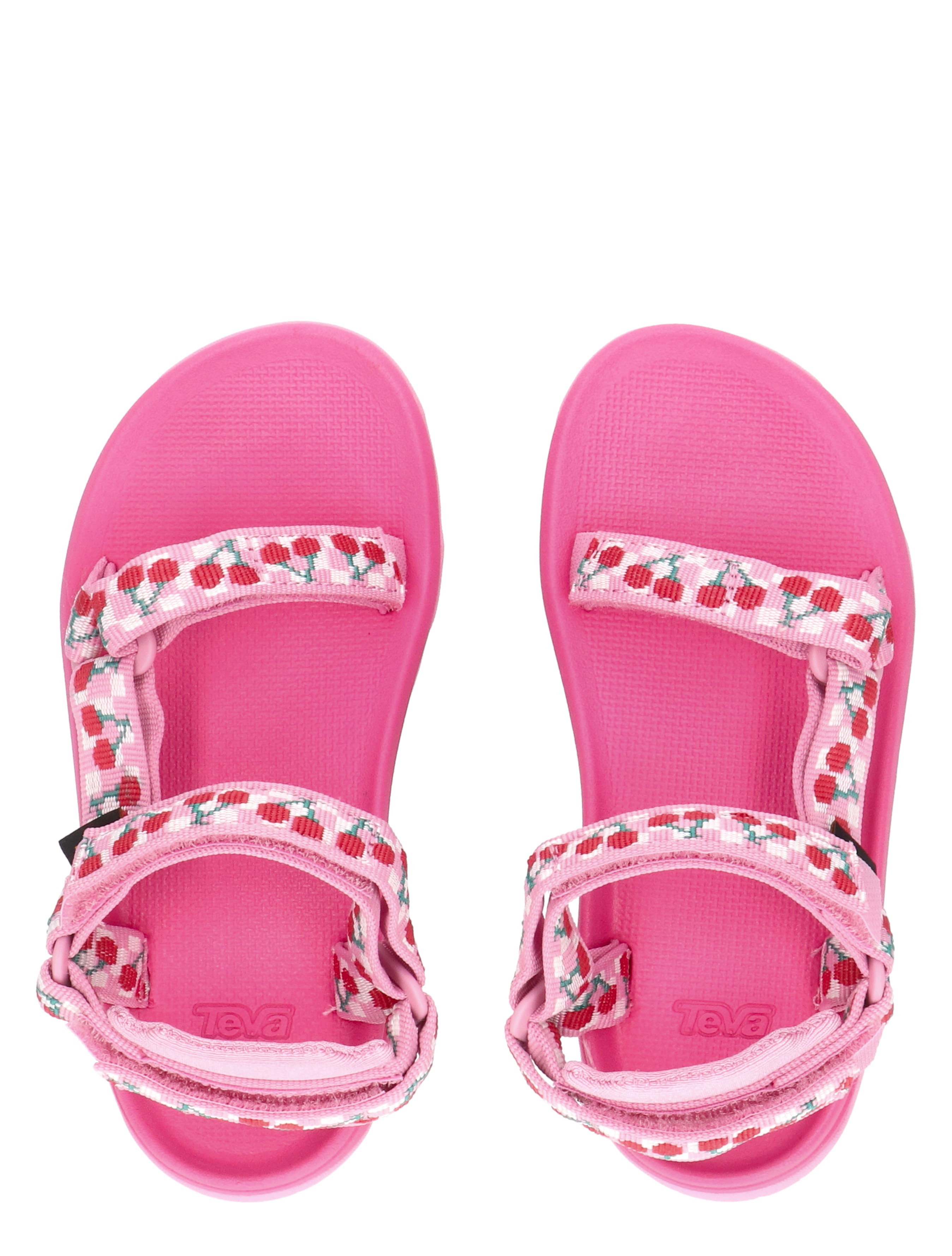 zachte zolen, pink sandalen, strap sandals, voetbed, touw/riem patroon