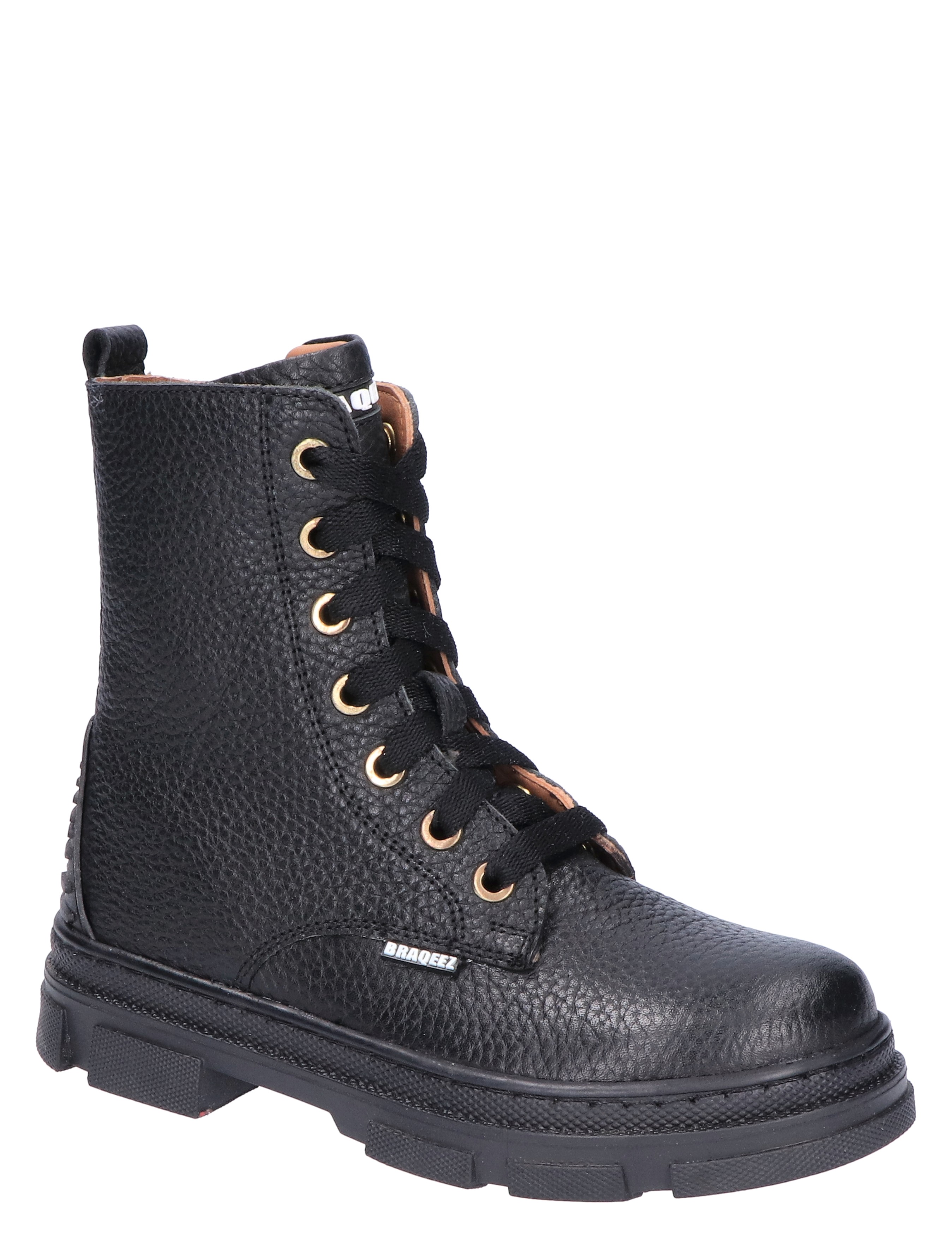 Braqeez - 424751 Black - Meisjes - Veter Boots - Boots - 45735_11_3