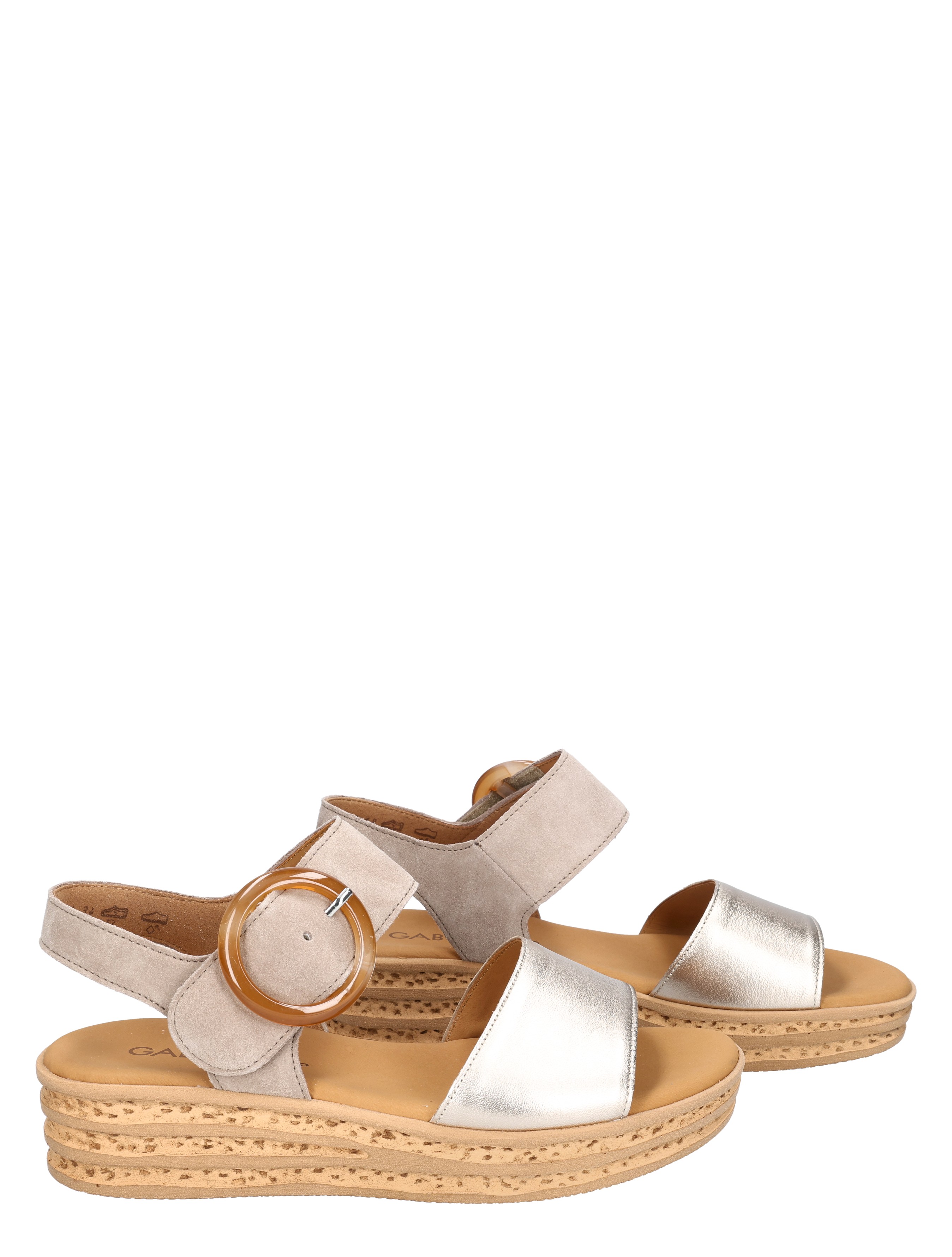 Gabor - 84.550.62 62 puder/rabbit - Dames - Sandalen - 50677_77_6