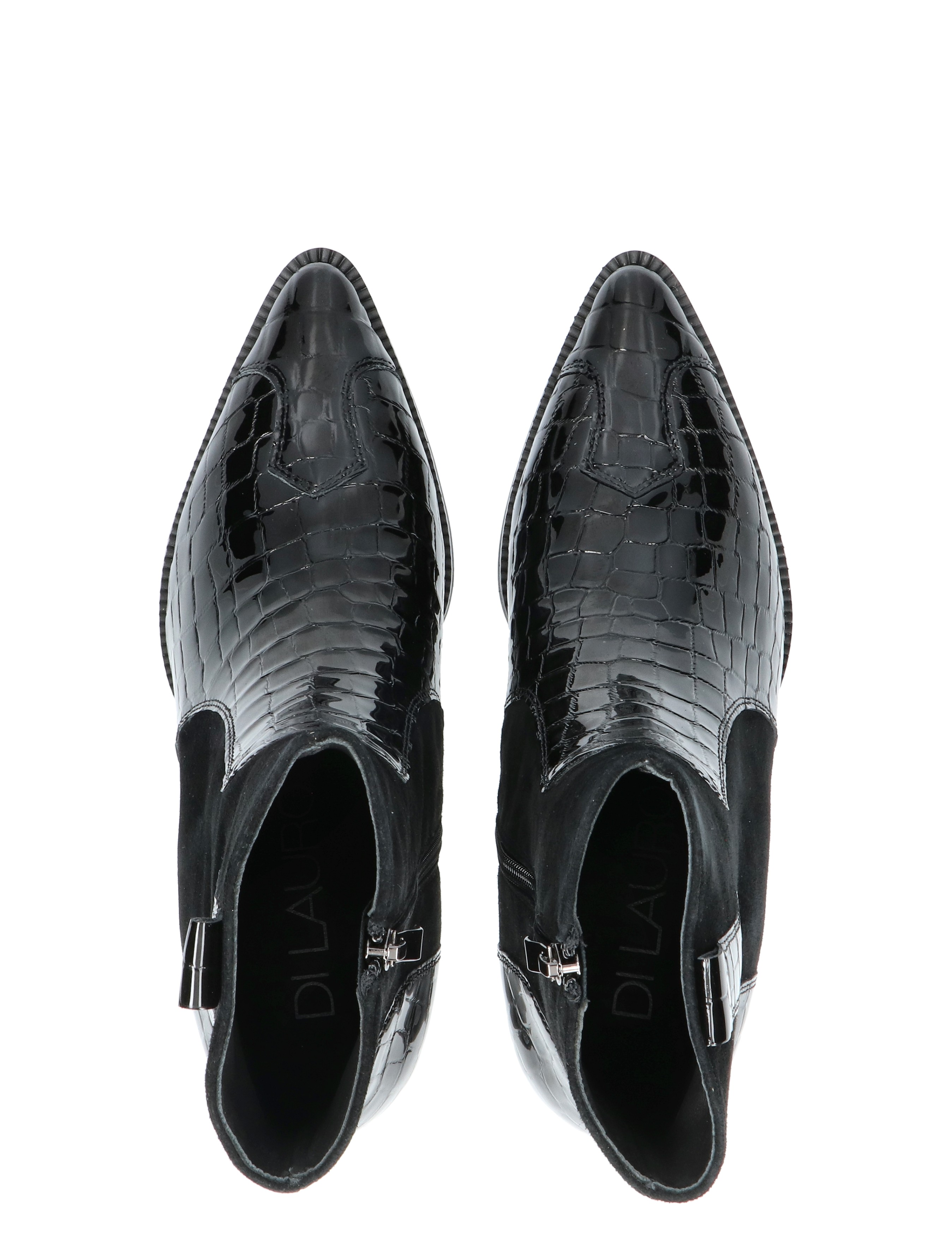 Di Lauro - Sybylle Black Croco - Dames - Boots - Enkellaarsjes - 46270_11_7