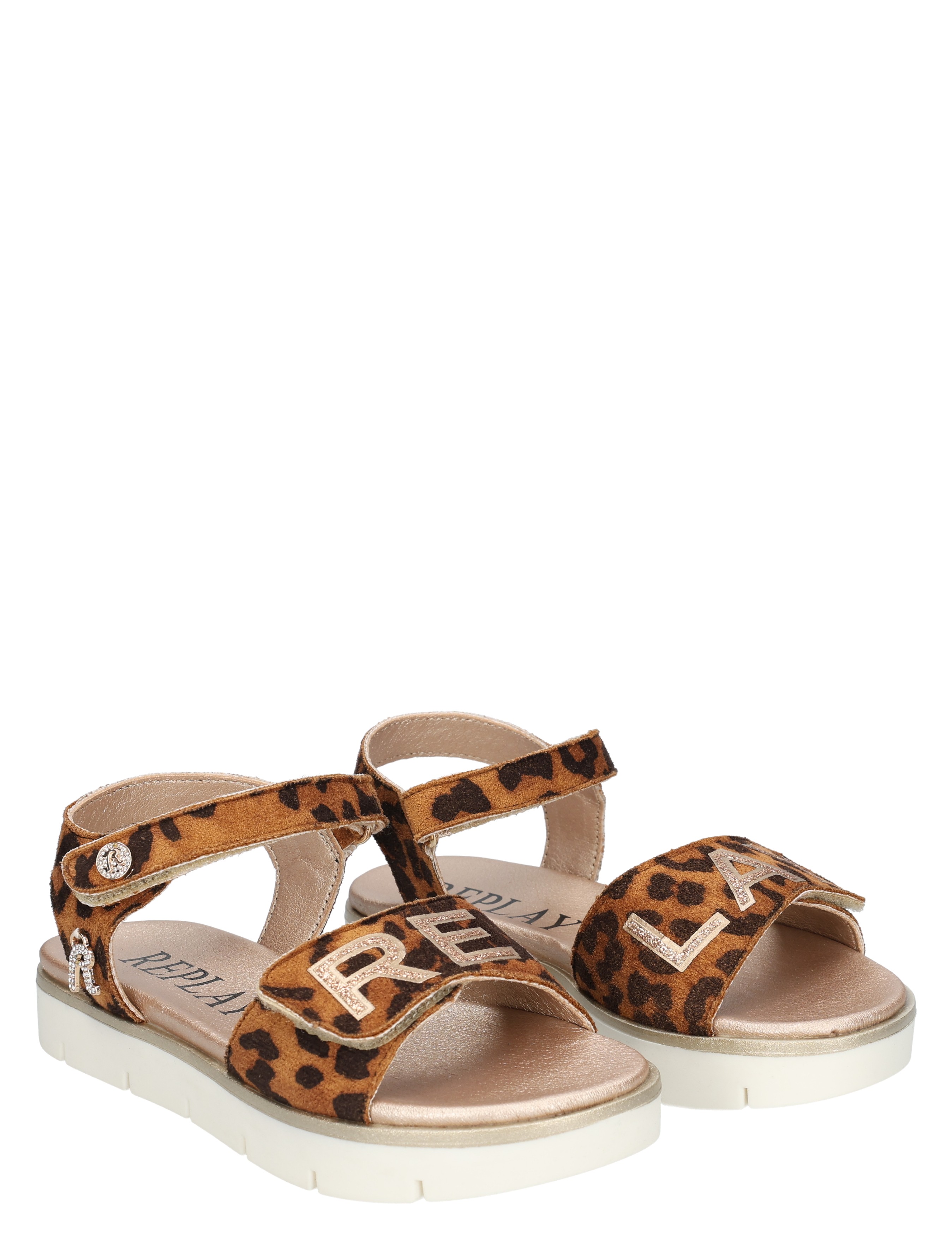 sandalen, leopard, open-toe, platforms, bandschoenen