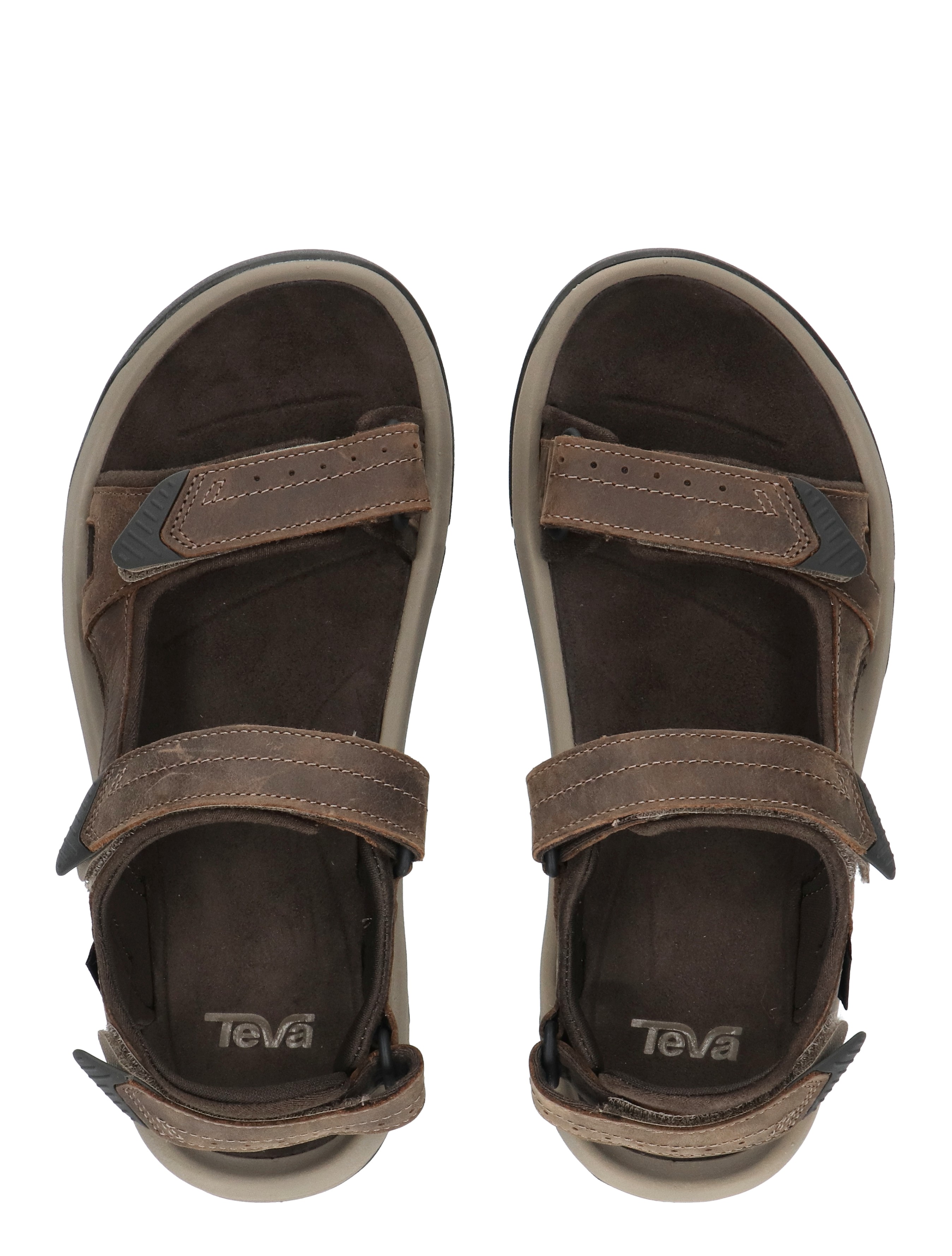 sandalen, bruine, levens, terugslag, teva_plaat