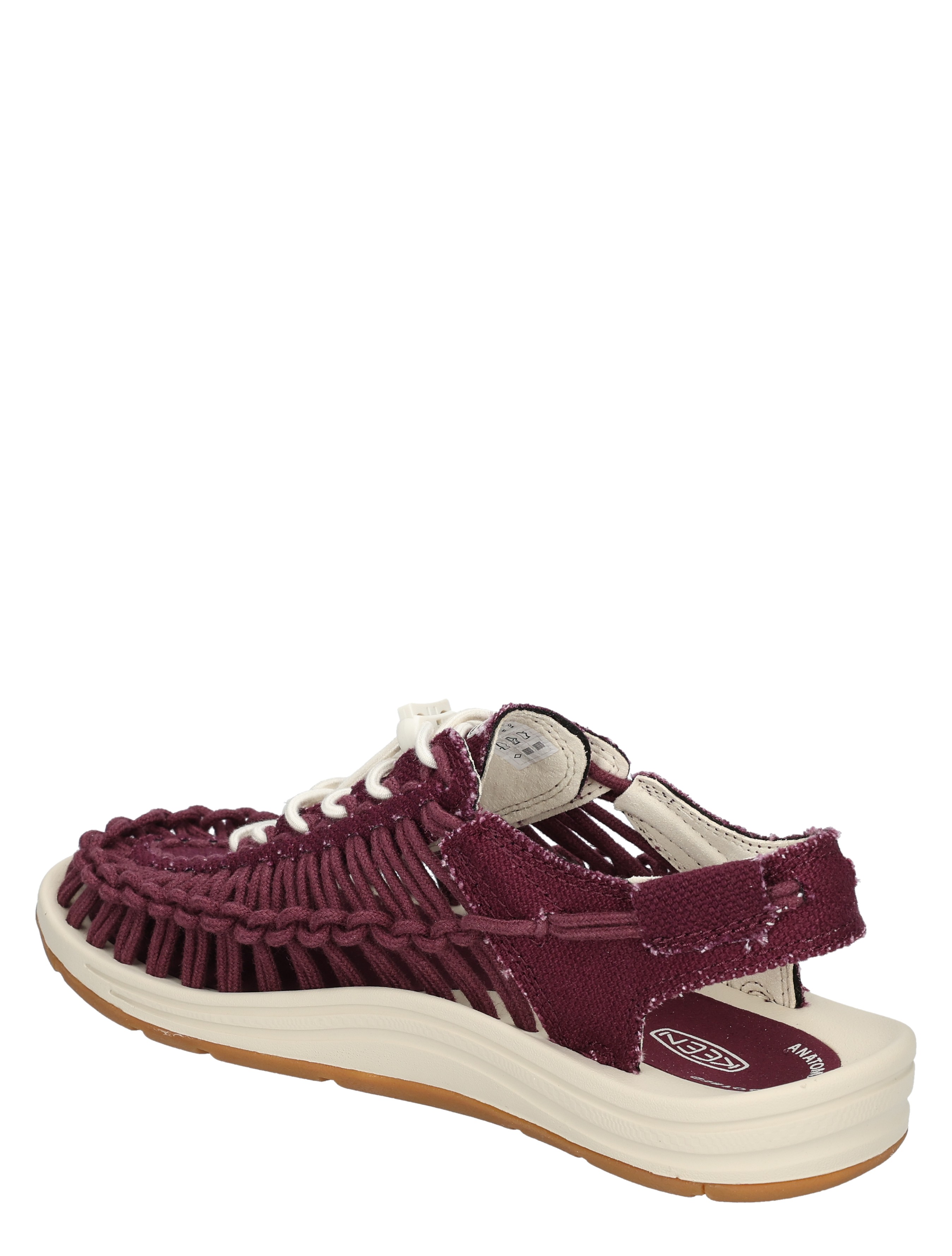 sandalen, slipper, overslag, katoen, burgundy