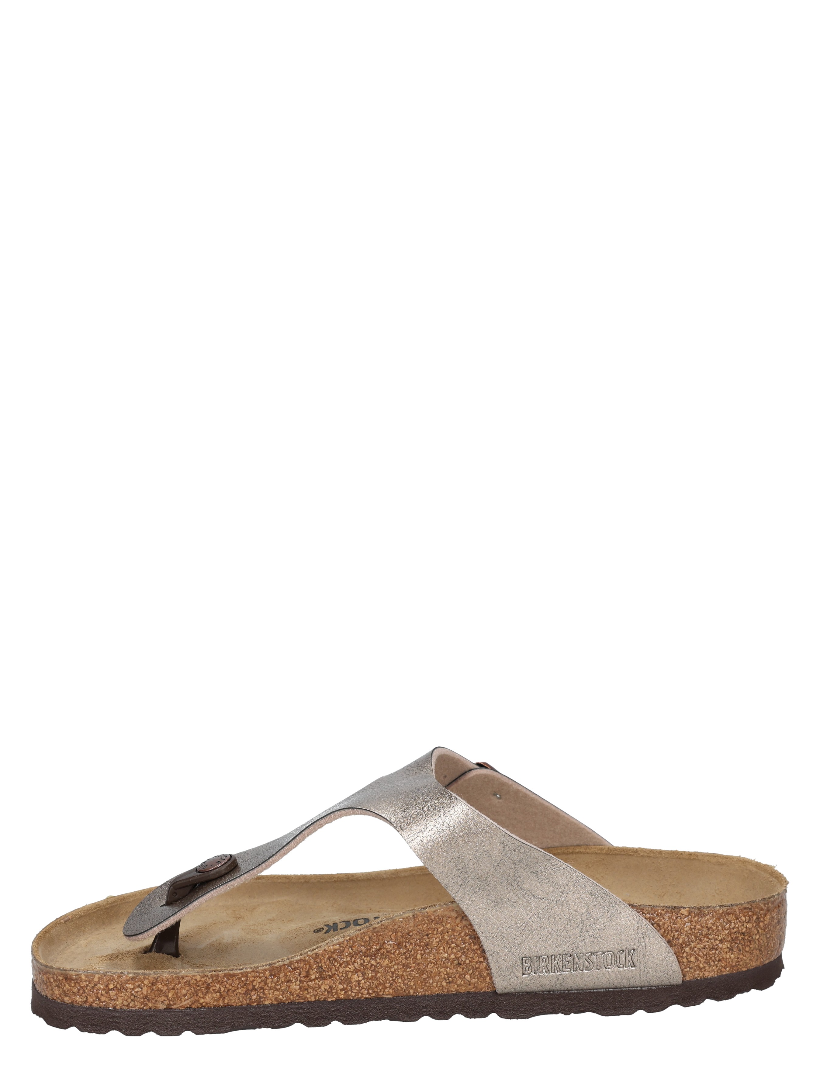 sandalen, hielvrij, korkzool, gematigd leer, niet-gebrandmerkt