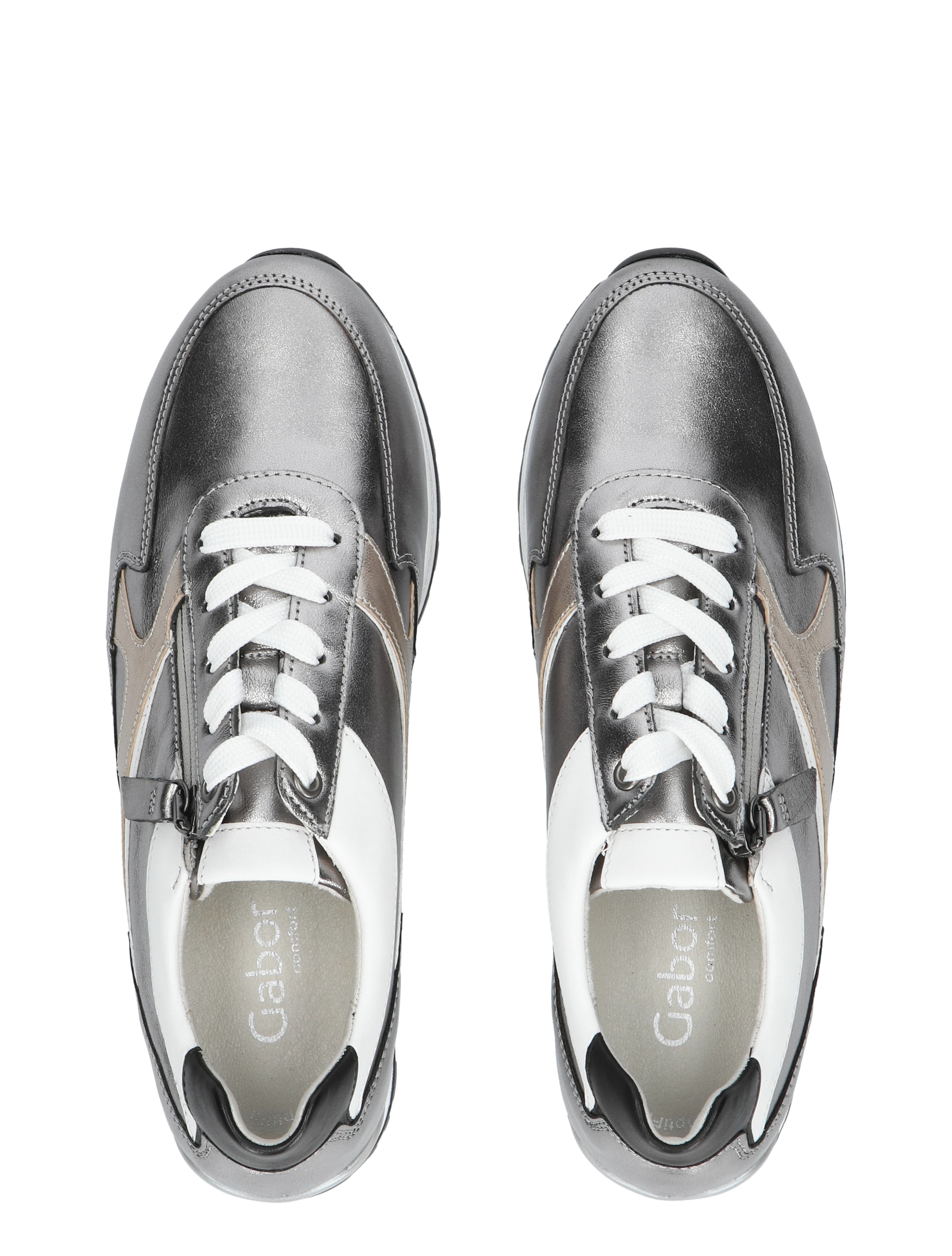 Gabor - 56.526.90 Silver White Black H-Wijdte - Dames - Veterschoenen - Casual Veterschoenen - 46191_99_7
