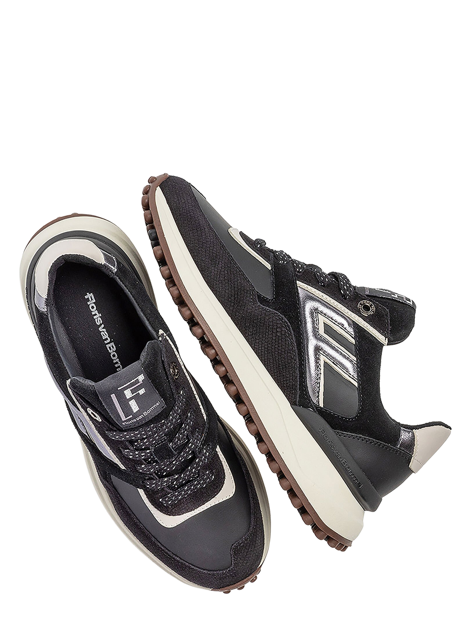 Floris van Bommel - Noppi SFW-10128 10-01 Black G-Wijdte - Sneakers - Dames - Lage Sneakers - 50096_11_4