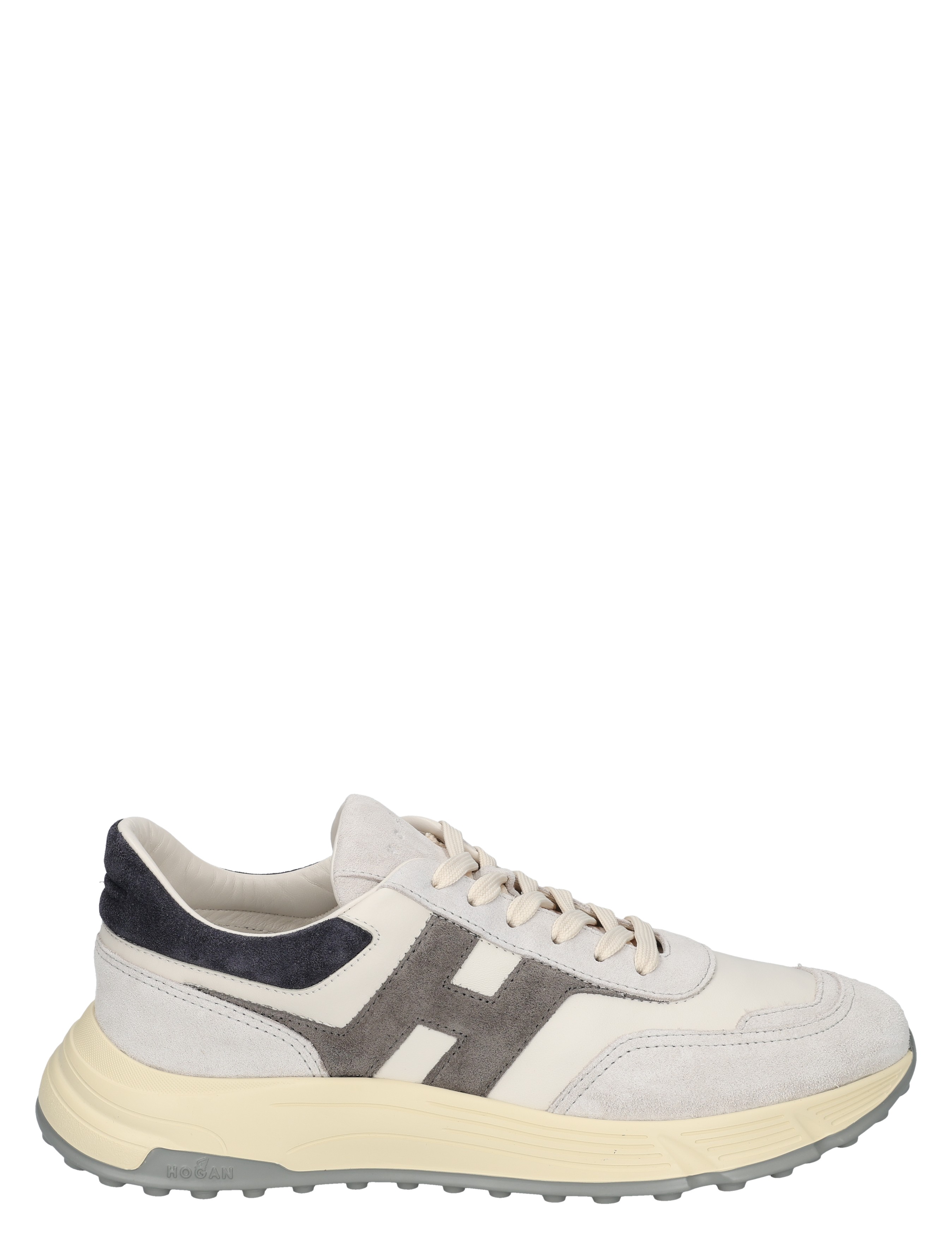 sneaker, low-top, suède, grijs, laderig