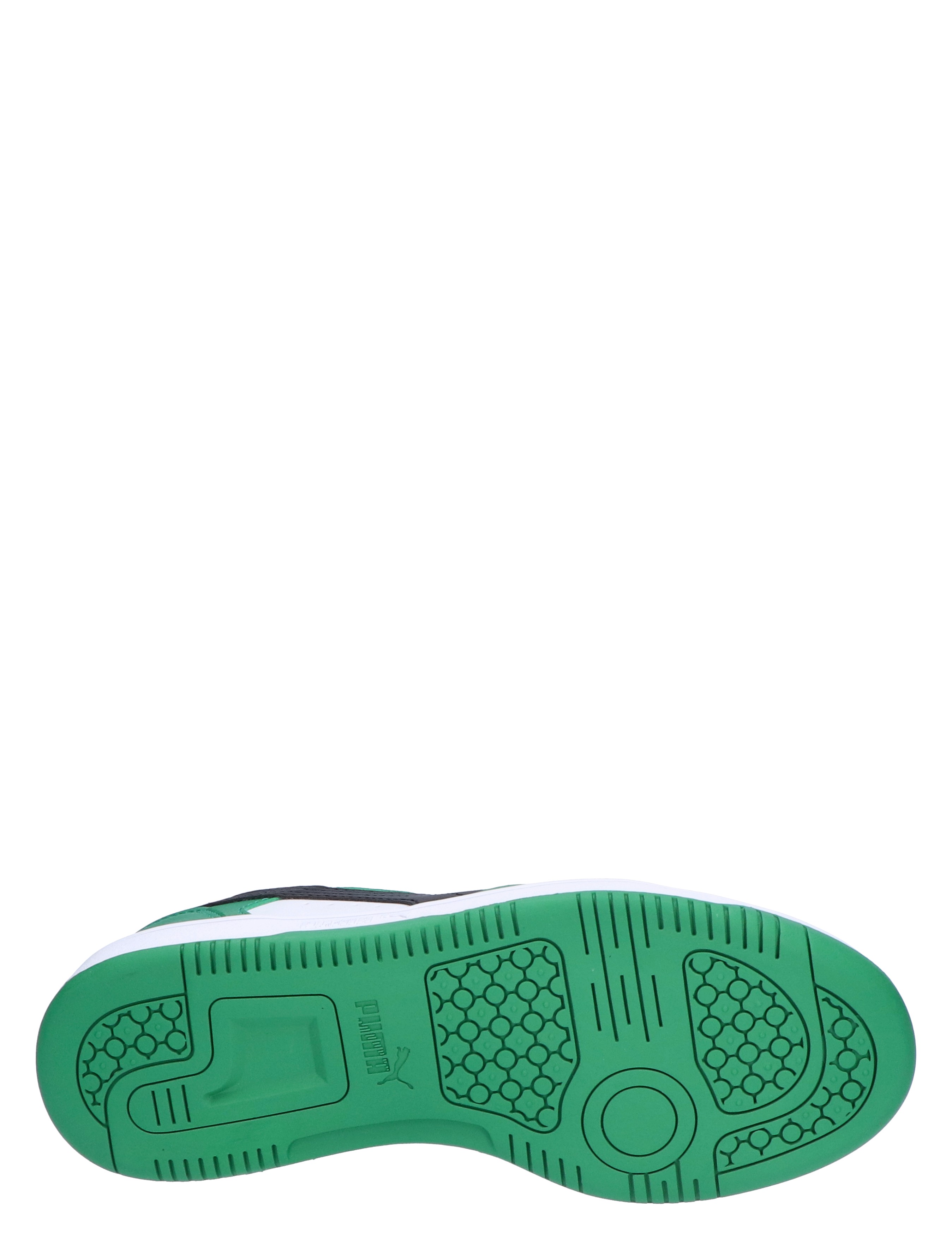 Puma - Rebound V6 Low White Black Green - Meisjes - Jongens - Sneakers - Lage Sneakers - Lage Sneakers - Sneakers - 46451_86_8