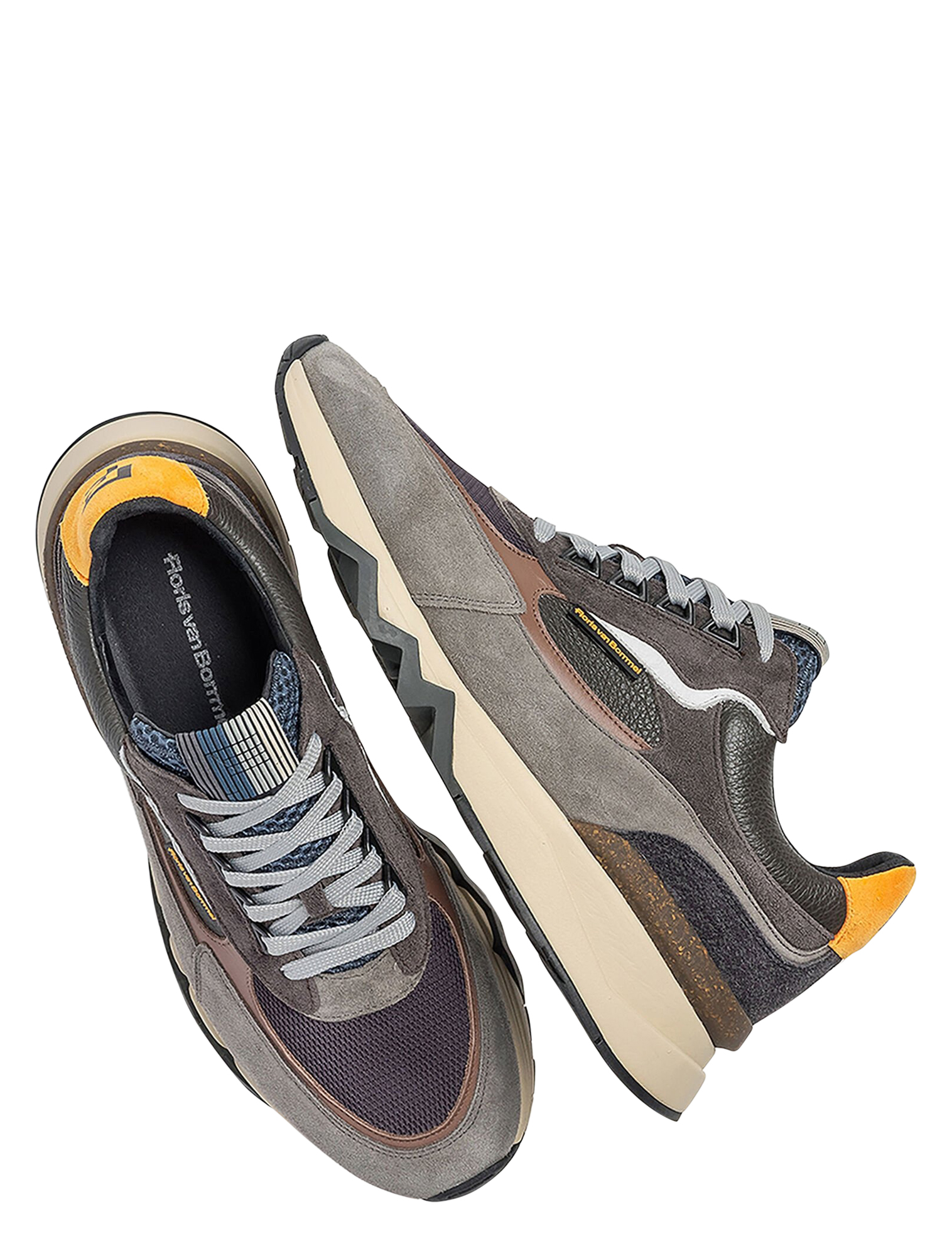 Floris van Bommel - De Zager SFM-10234 31-01 DarkGrey G+ Wijdte - Heren - Lage Sneakers - Sneakers - 50119_99_3