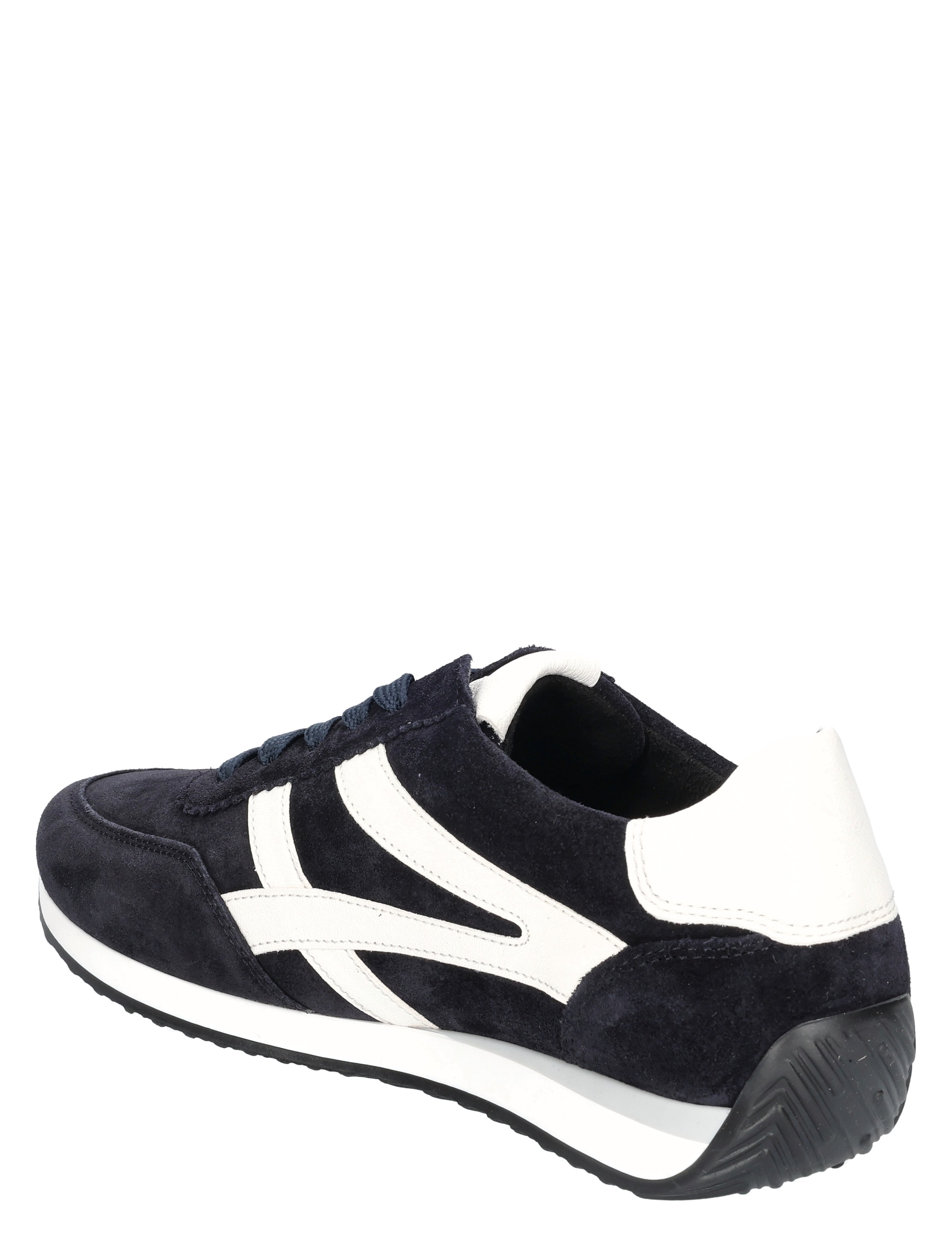 sneaker, navy, suede, witte details, gymshoe
