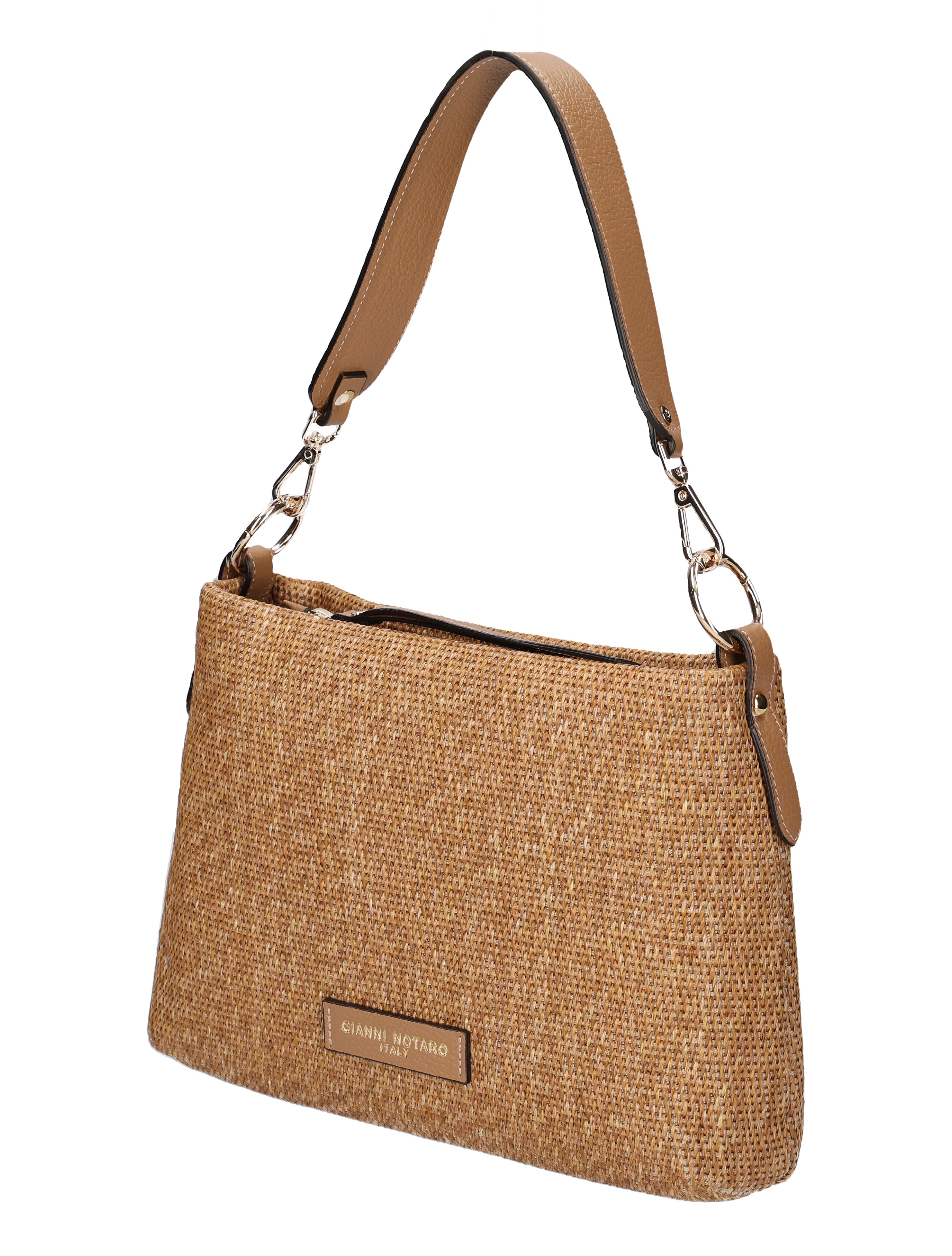 Carol J - 285 Paglia Dollaro Cuoio Camel - Dames - Schoudertassen - 50700_20_2