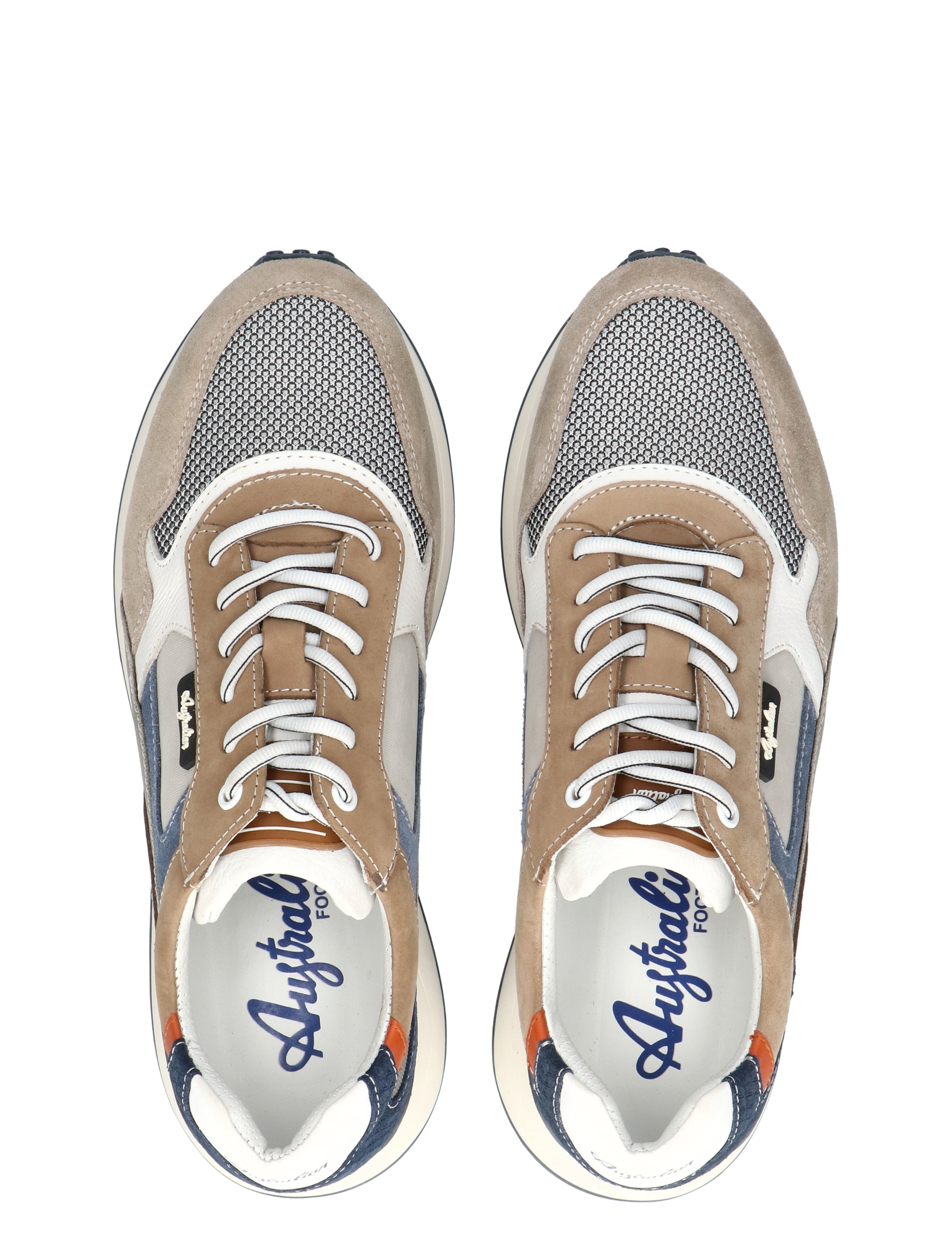 Australian - Yamato 15.1712.01.K15 Grey Beige Whit - Heren - Veterschoenen - Casual Veterschoenen - 50782_79_8