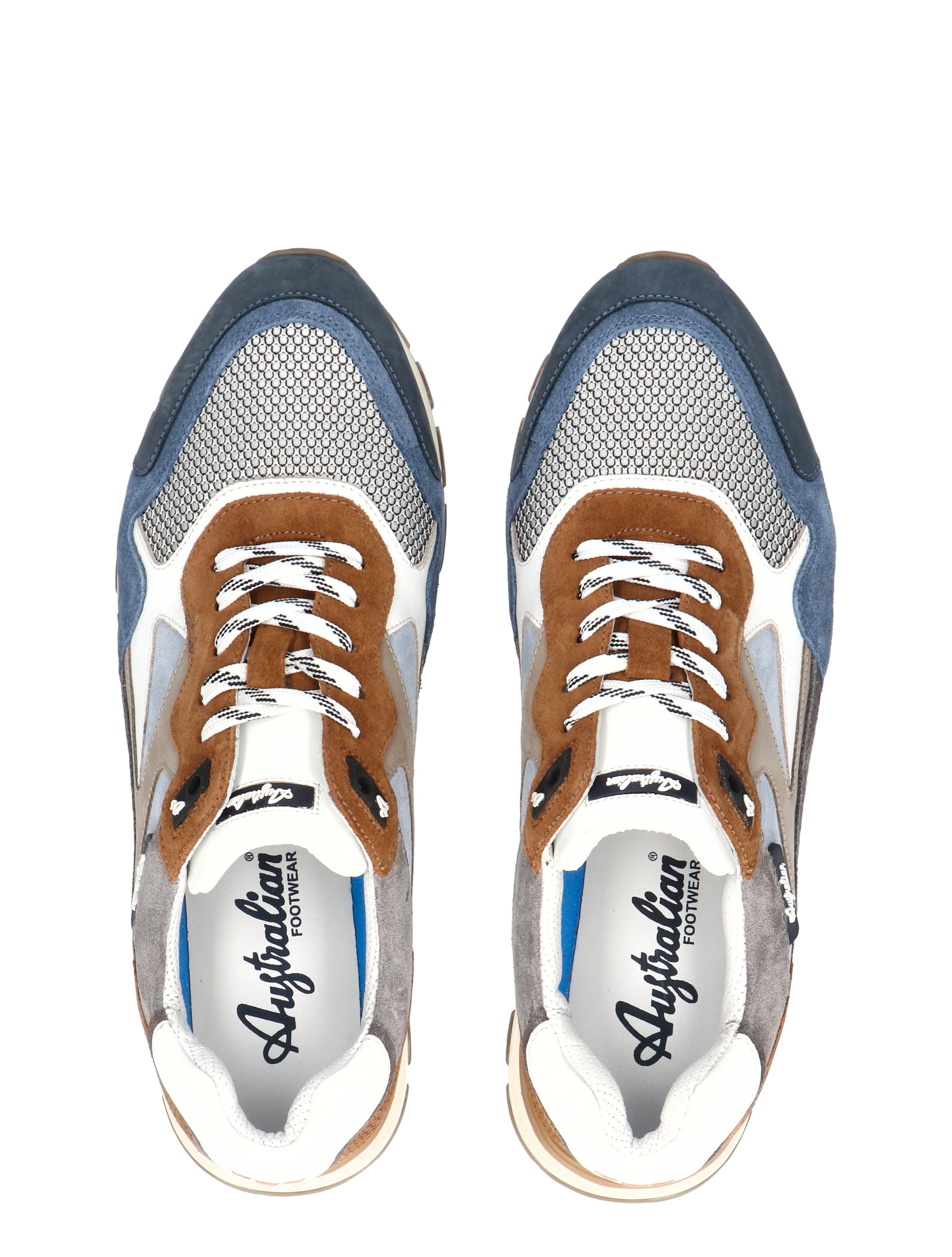 Australian - Tiago  15.1669.02.K99 Grey Tan Blue - Heren - Veterschoenen - Casual Veterschoenen - 50783_32_8