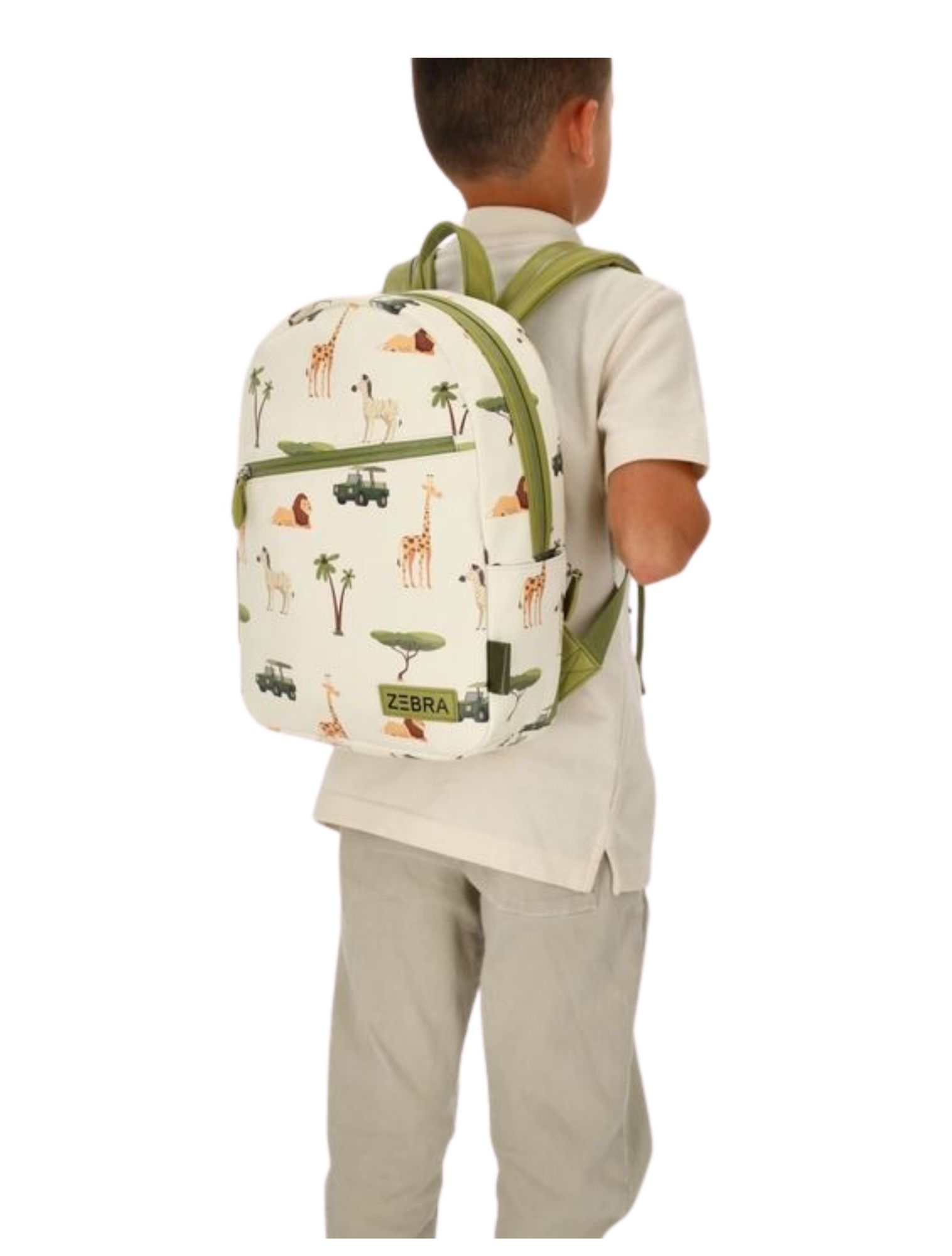 Zebra - Sem Safari Beige - Jongens - Rugtassen - 49906_77_7