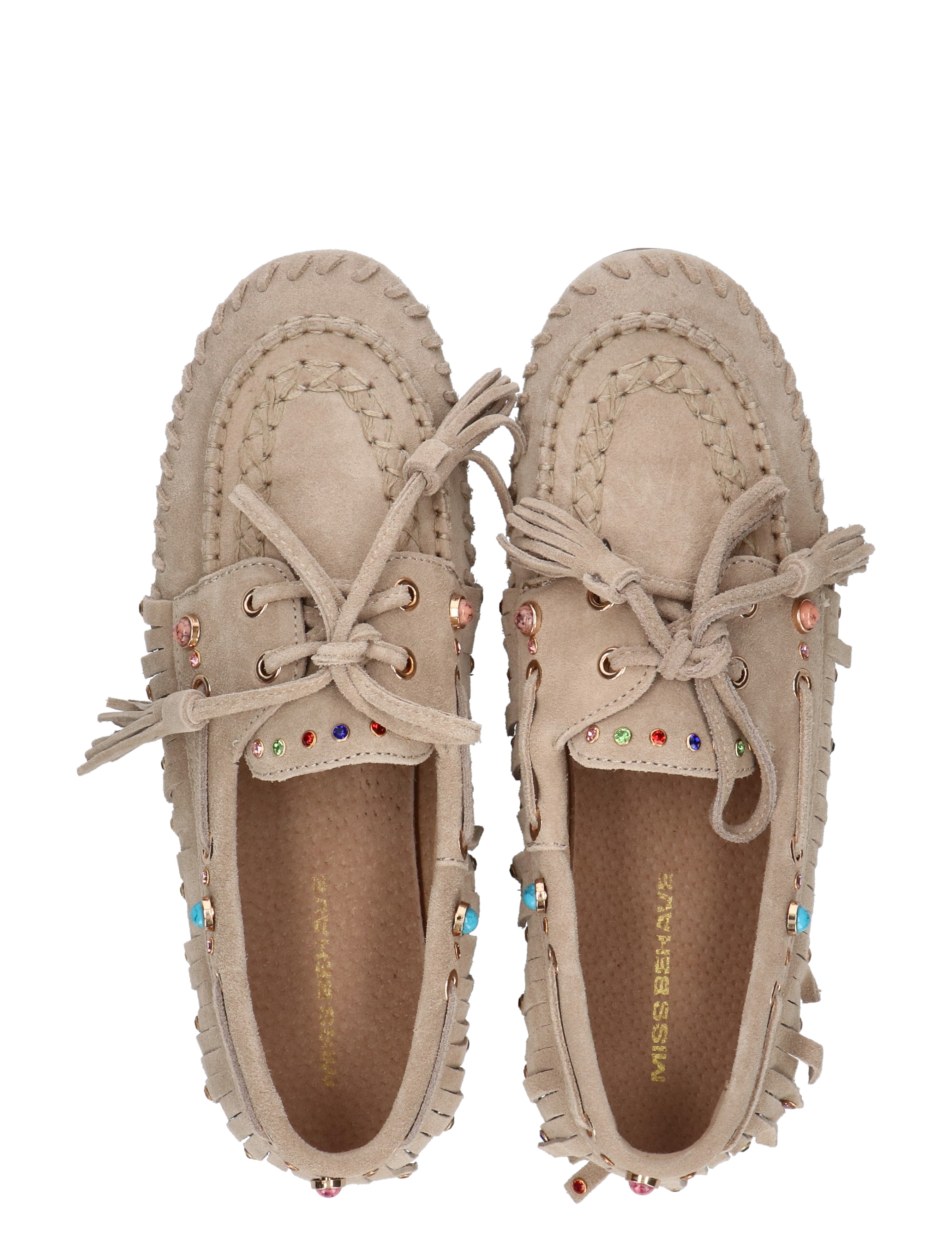 Miss Behave - 2657-11 Light Brown Suede - Dames - Veterschoenen - Casual Veterschoenen - 50869_77_7