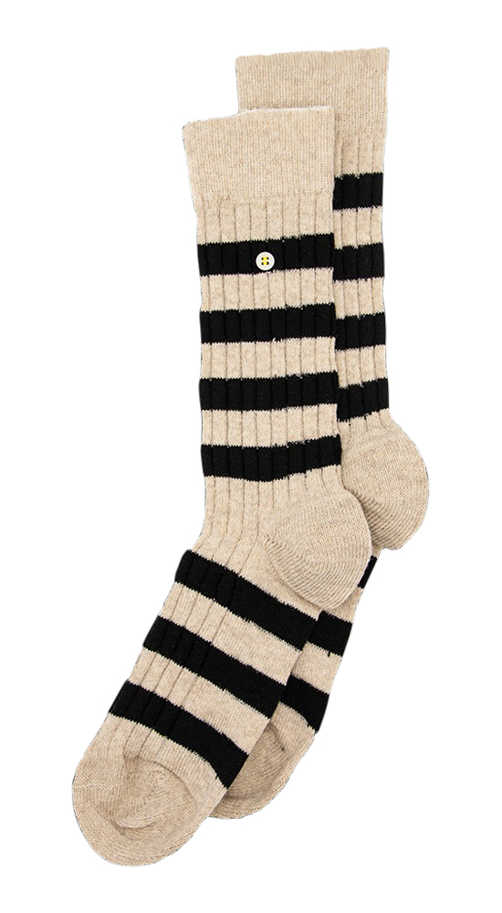 Merino Cosy Rib Stripes Khaki