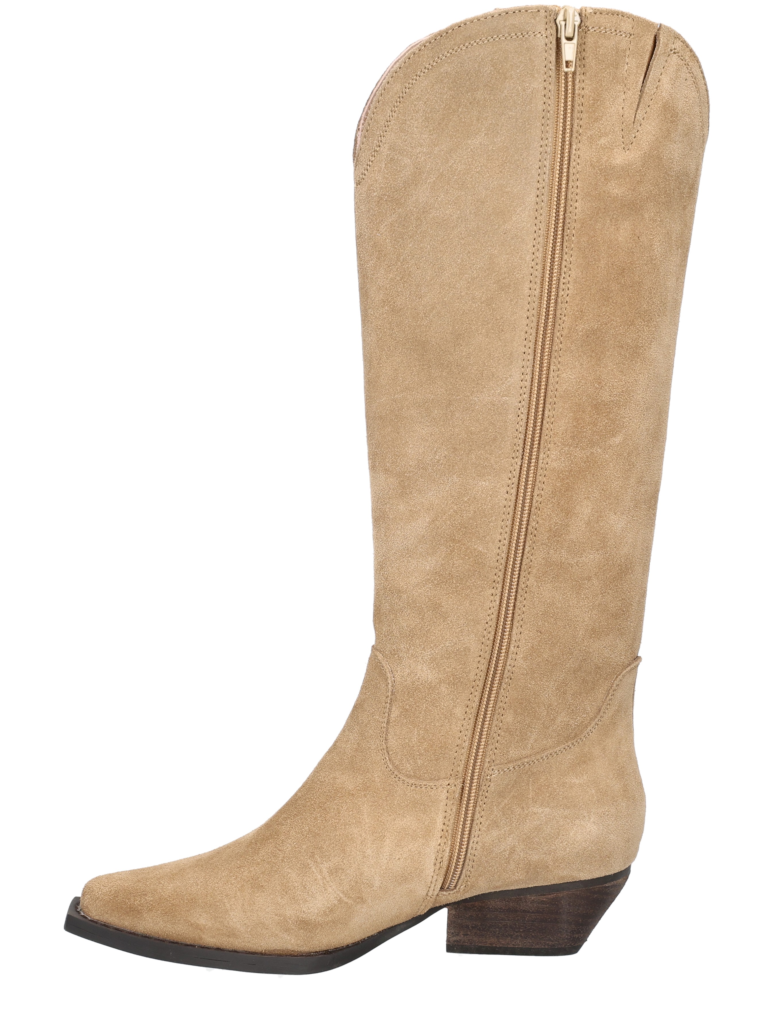 Miss Behave - 4A231-22R Light Brown Suede - Dames - Boots - Lange Laarzen - Cowboylaarzen - 50866_77_2