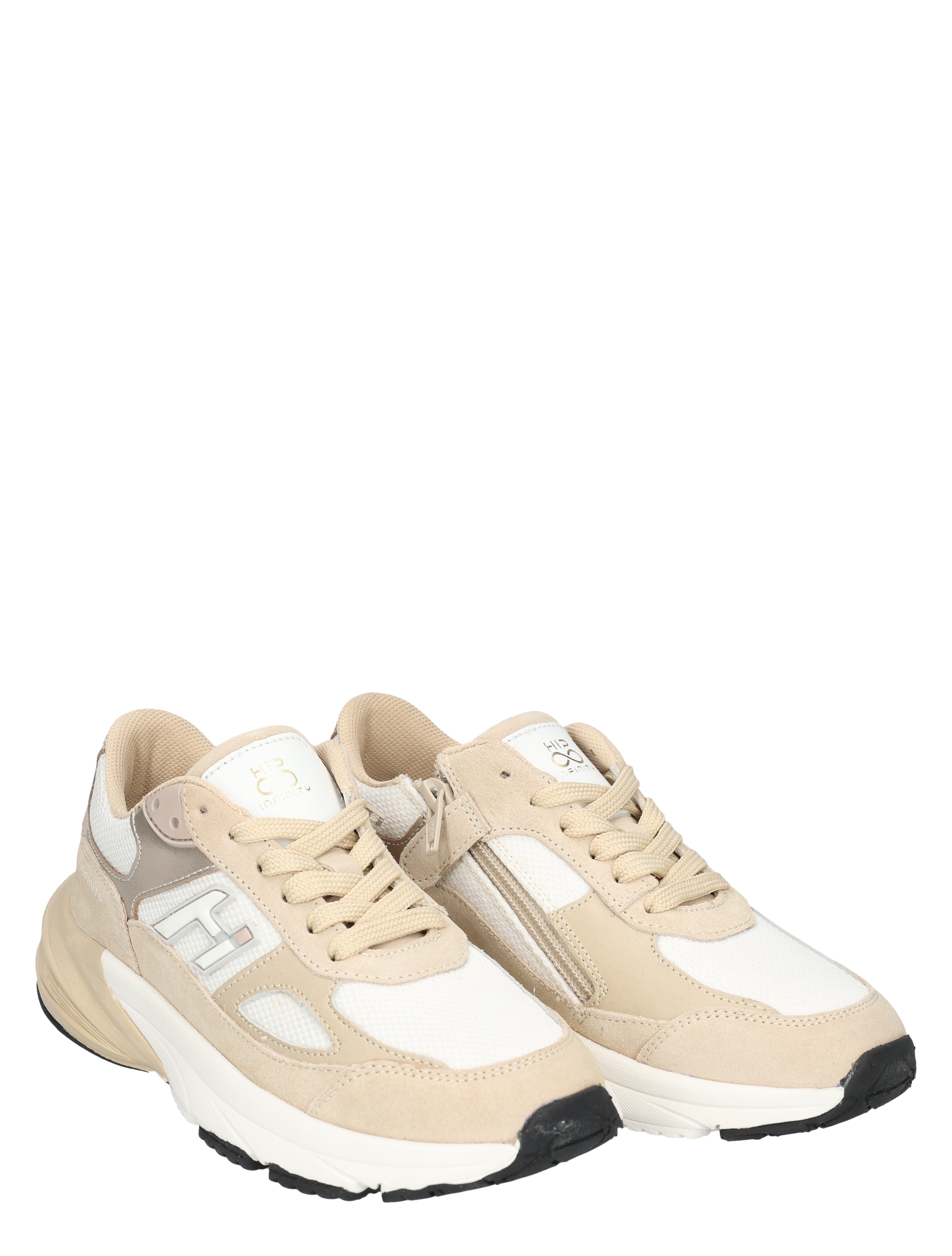 Hip - H1667  Beige Combi - Meisjes - Veterschoenen - 50591_79_5
