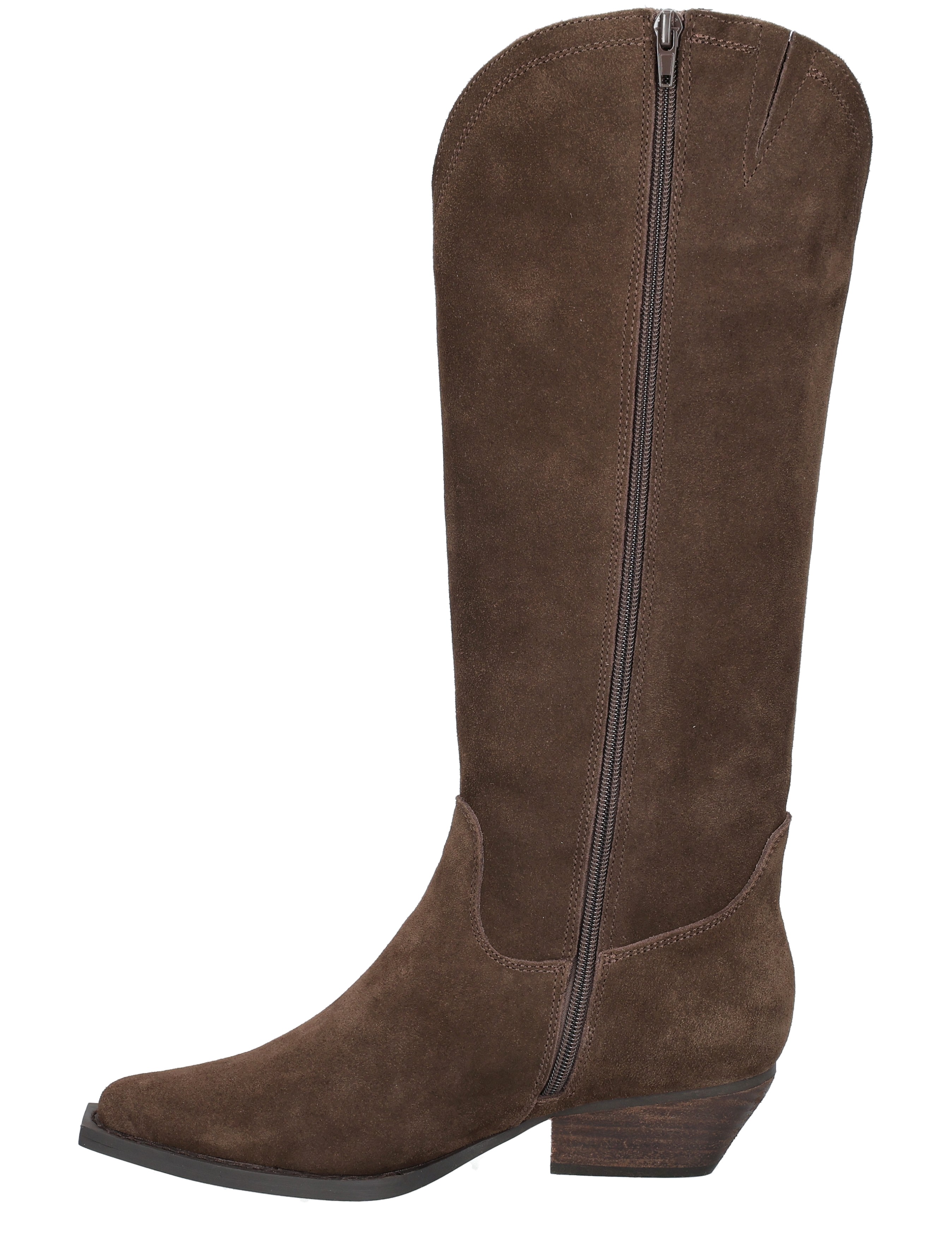 Miss Behave - 4A231-22R Dark Brown Suede - Dames - Boots - Lange Laarzen - Cowboylaarzen - 50866_22_2