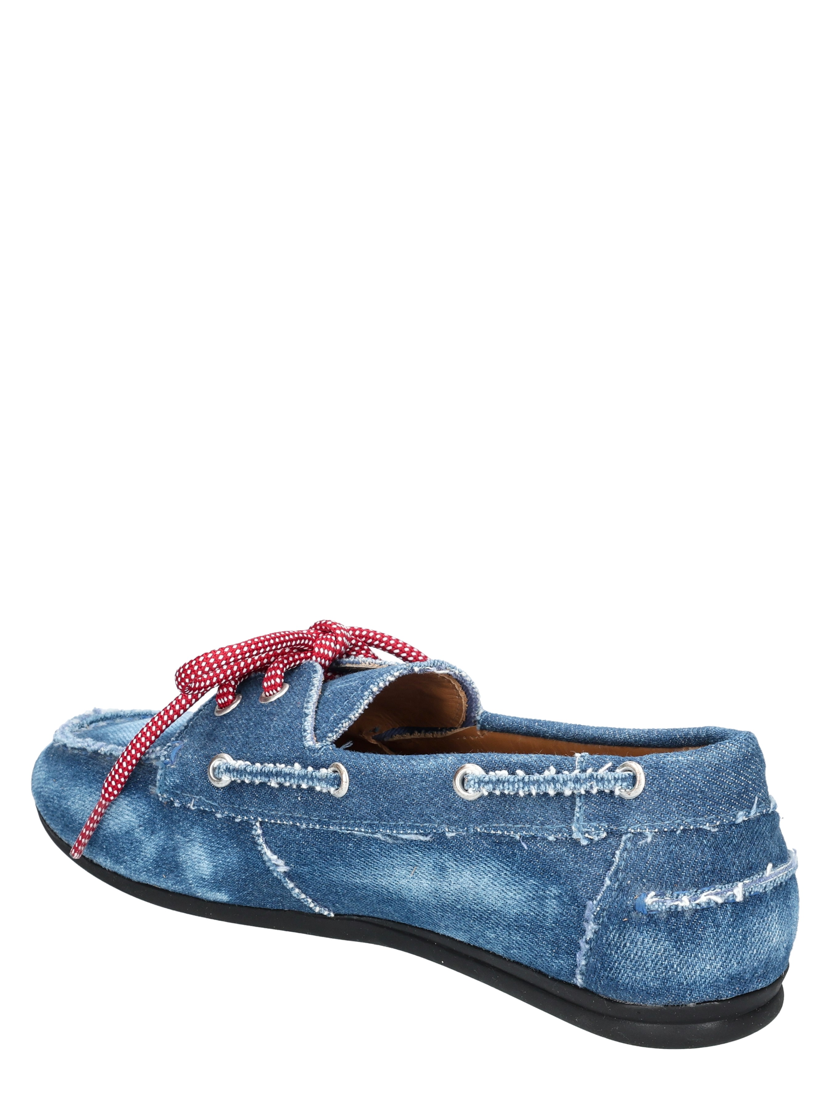 loafers, denim, denim moccasin, red shoelaces, prewashed fabric