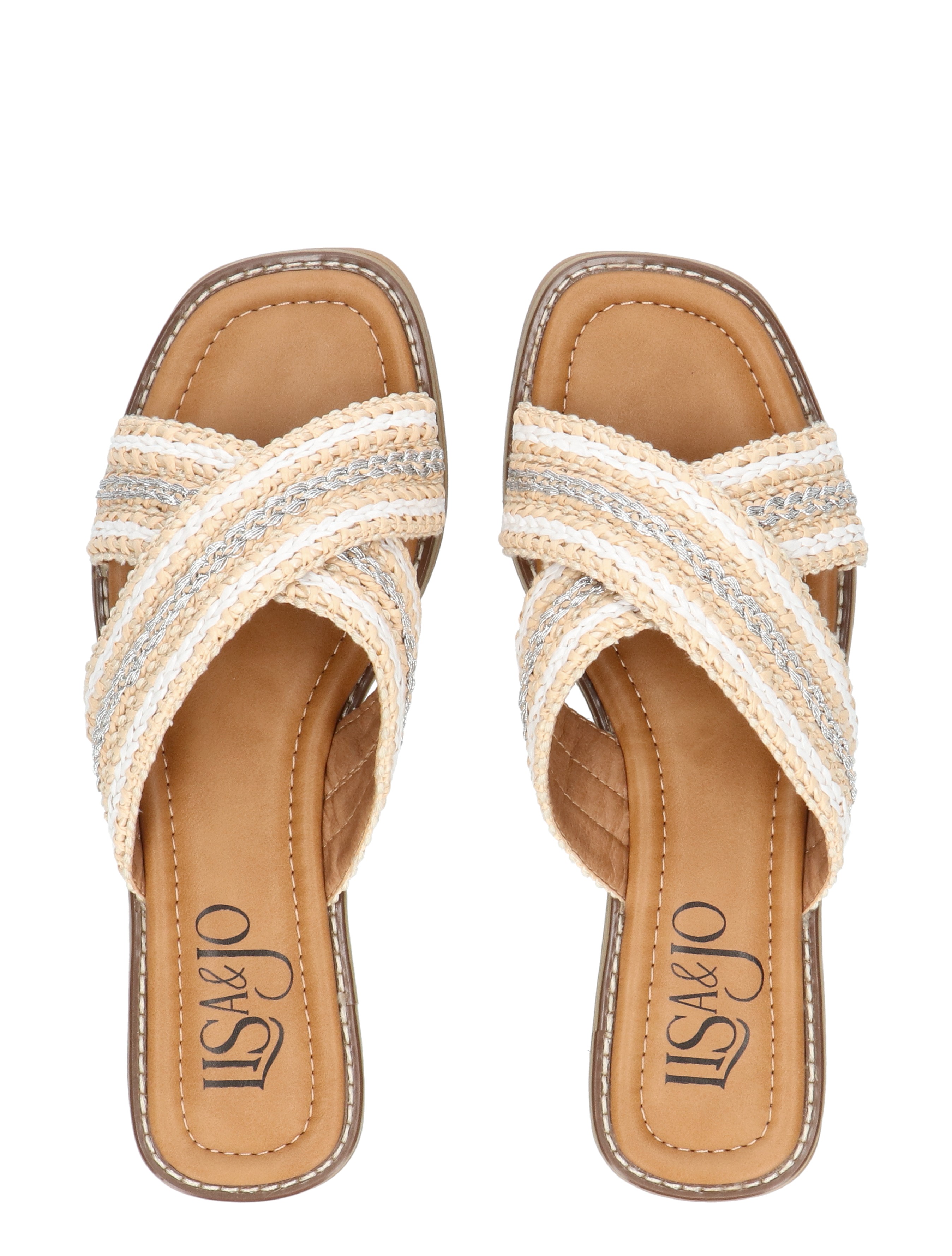 Lisa & Jo - Zahide Silver Beige - Dames - Muiltjes - 50300_77_1