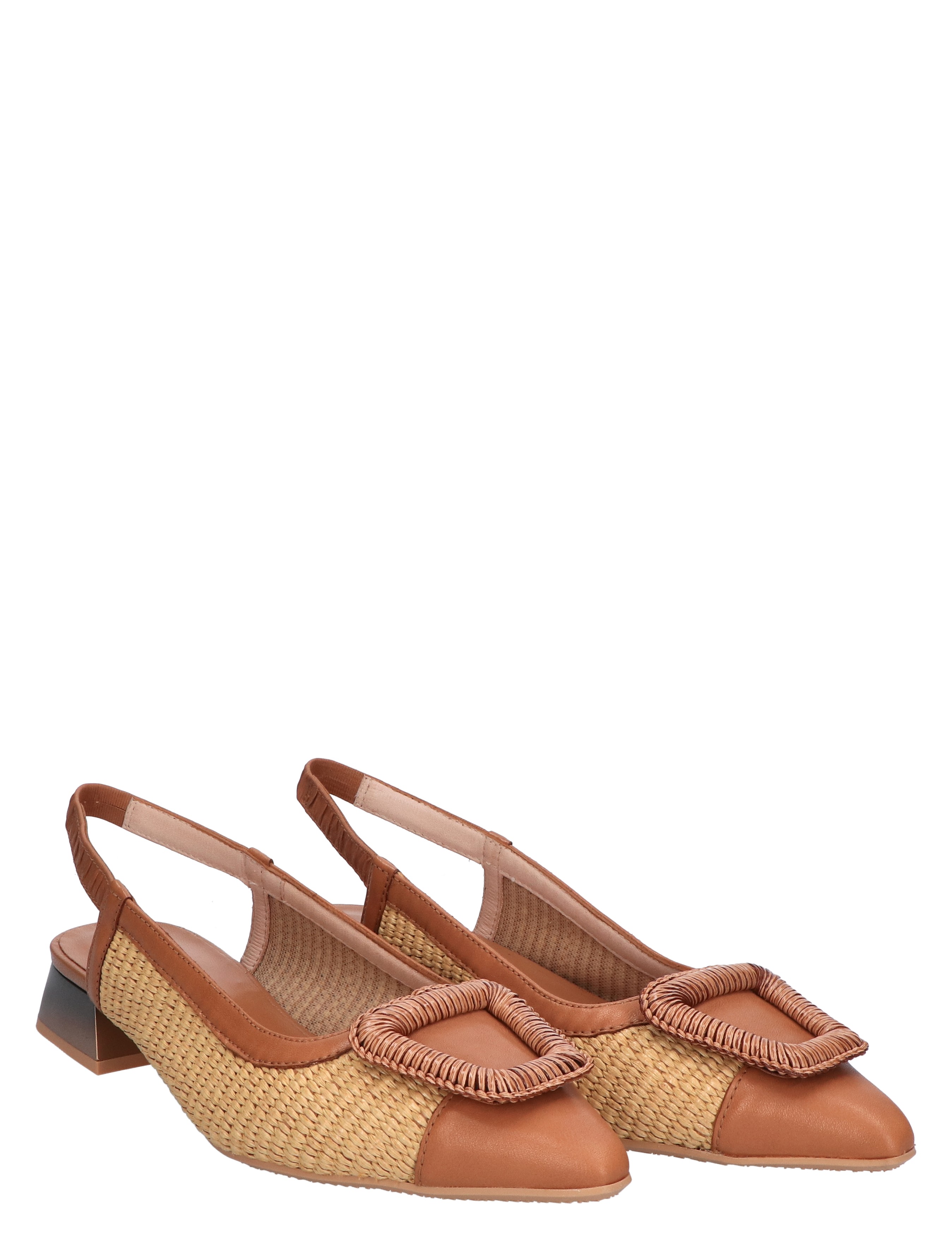 Hispanitas - RHV254046 Rafia Brown Natural - Dames - Slingbacks - 47402_27_5