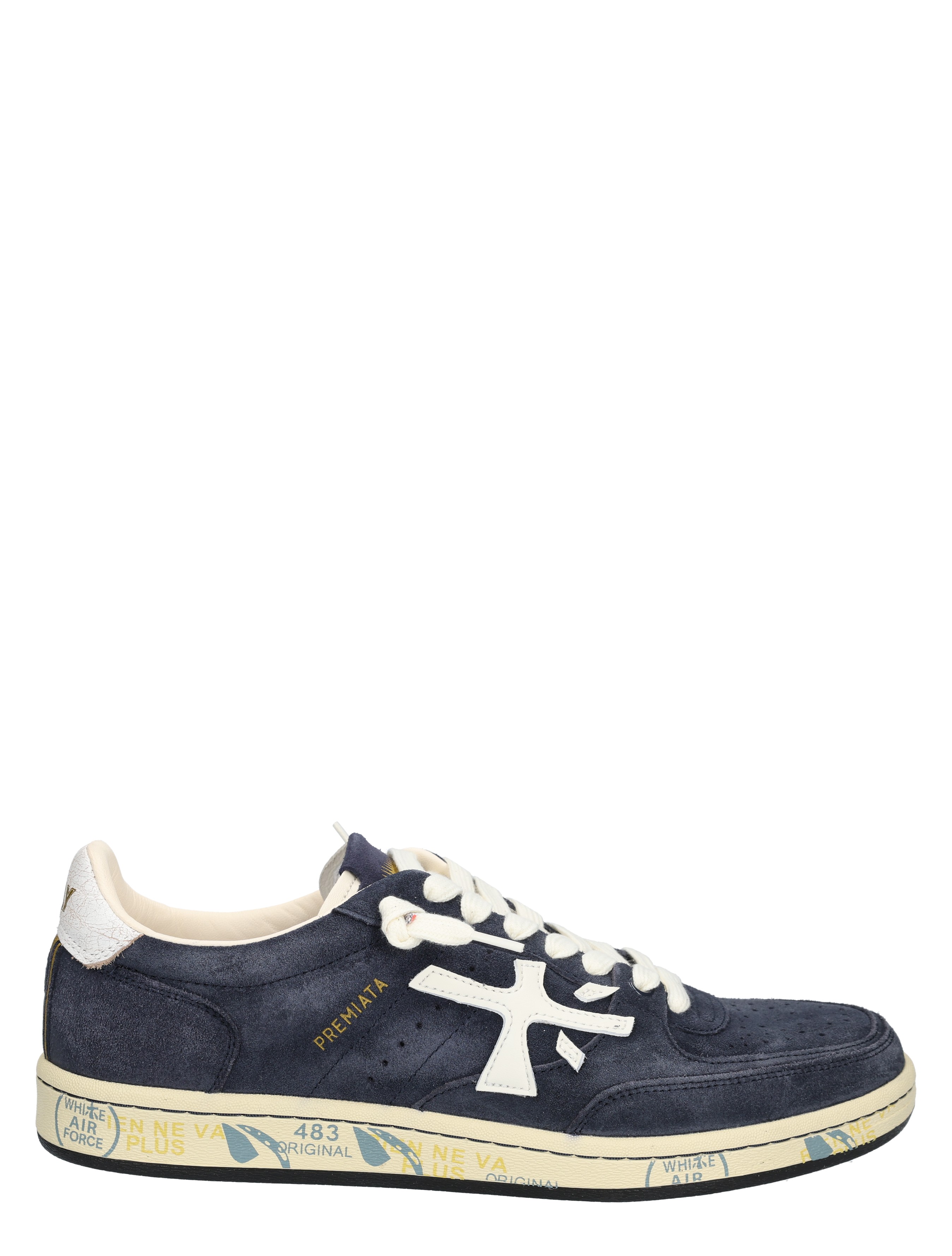 Premiata - BSKT Clay Men 7708 Navy - Heren - Lage Sneakers - Sneakers - 48274_33_1