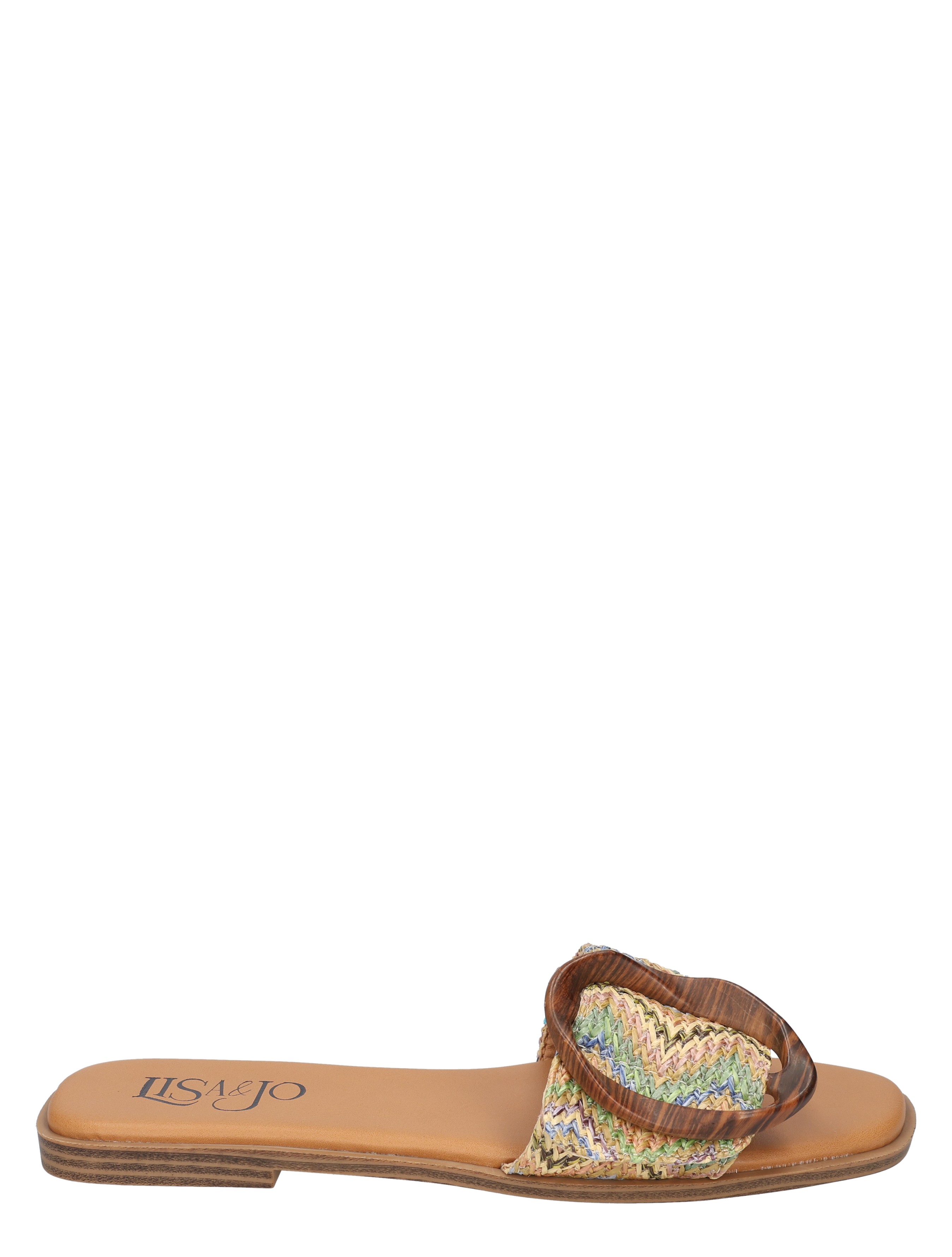Lisa & Jo - Dedra Multi Raffia - Dames - Muiltjes - 50213_59_2