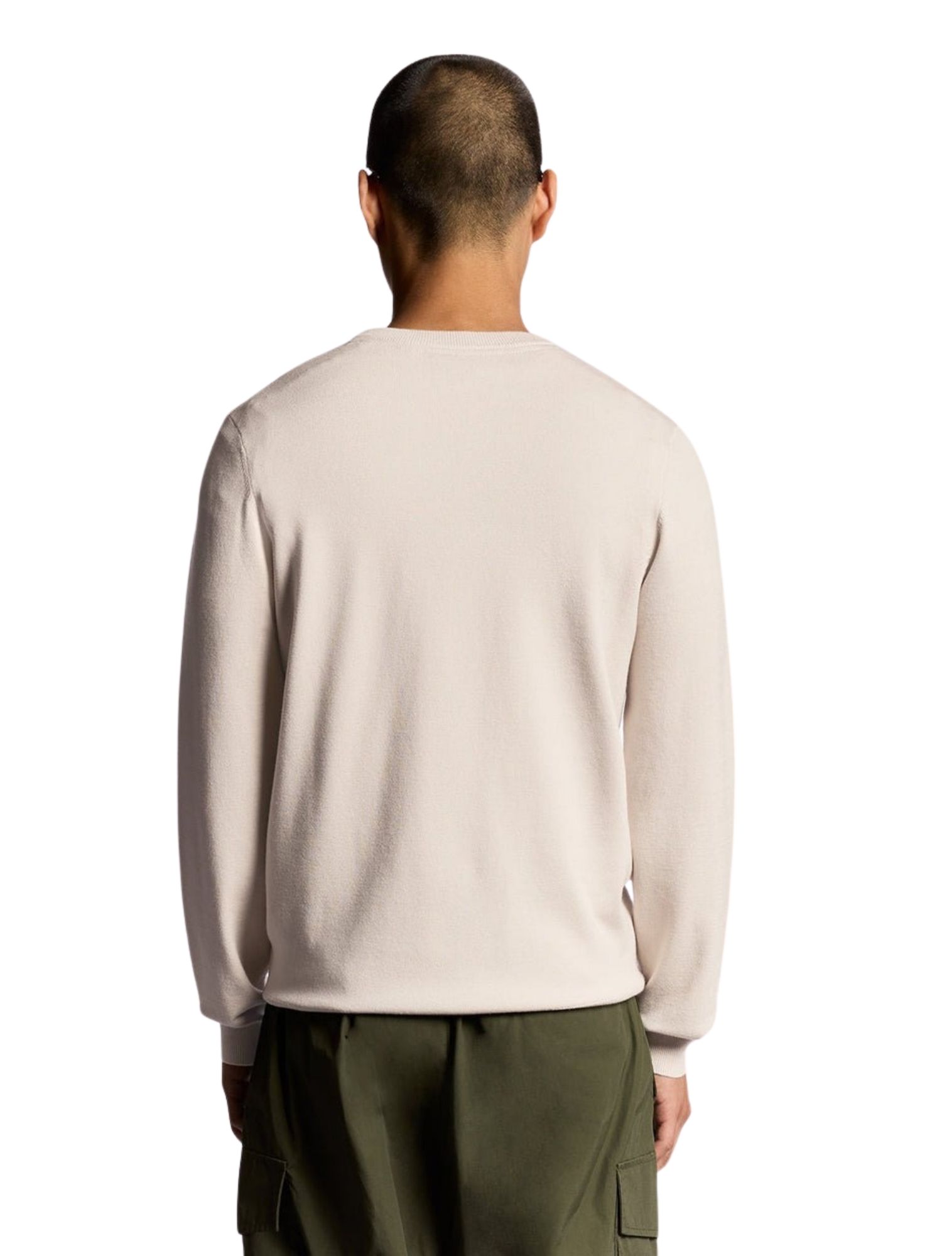 Lyle and Scott - Mesh Crew Neck Putty - Heren - Truien & Sweaters - 48541_77_3