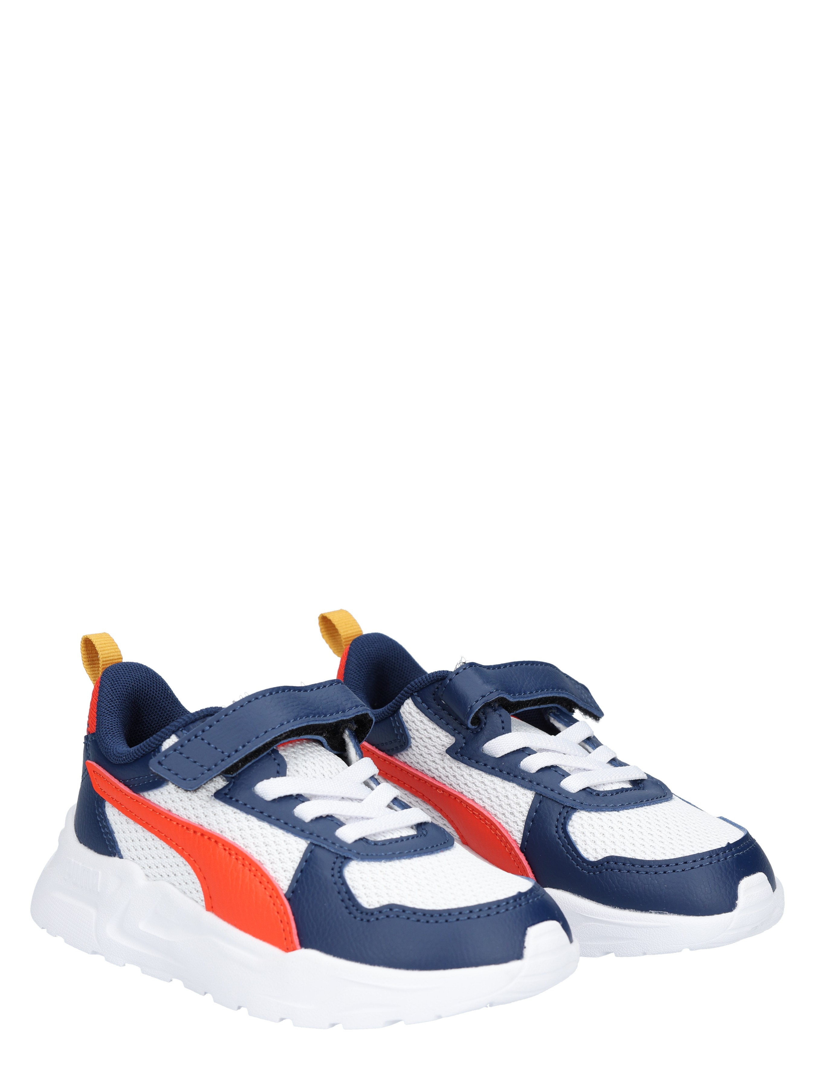Puma - Trinity Velcro White Red - Meisjes - Jongens - Sneakers - Lage Sneakers - Lage Sneakers - Sneakers - 48090_84_5