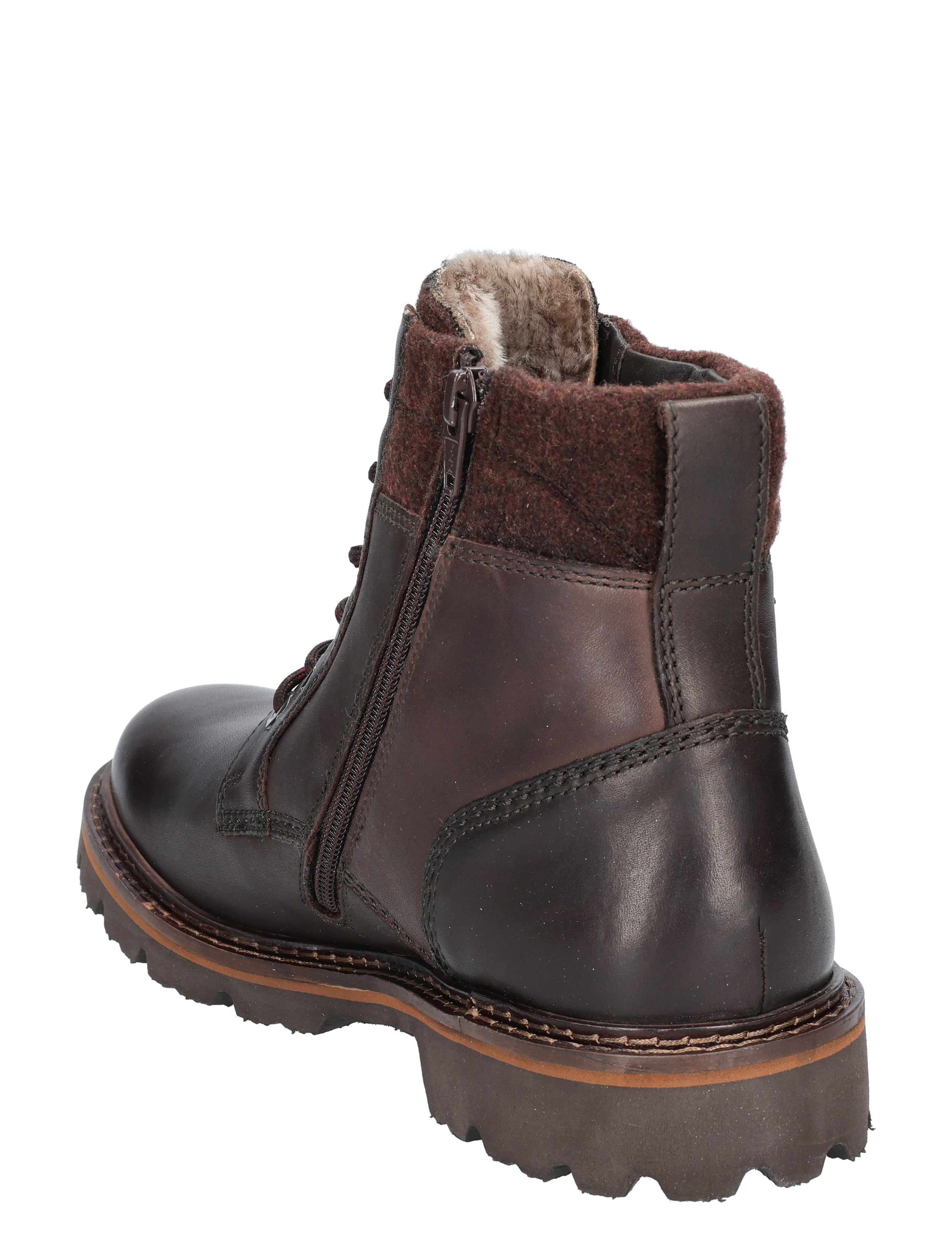 laars, boot, bruine laars, wollen voering, rits