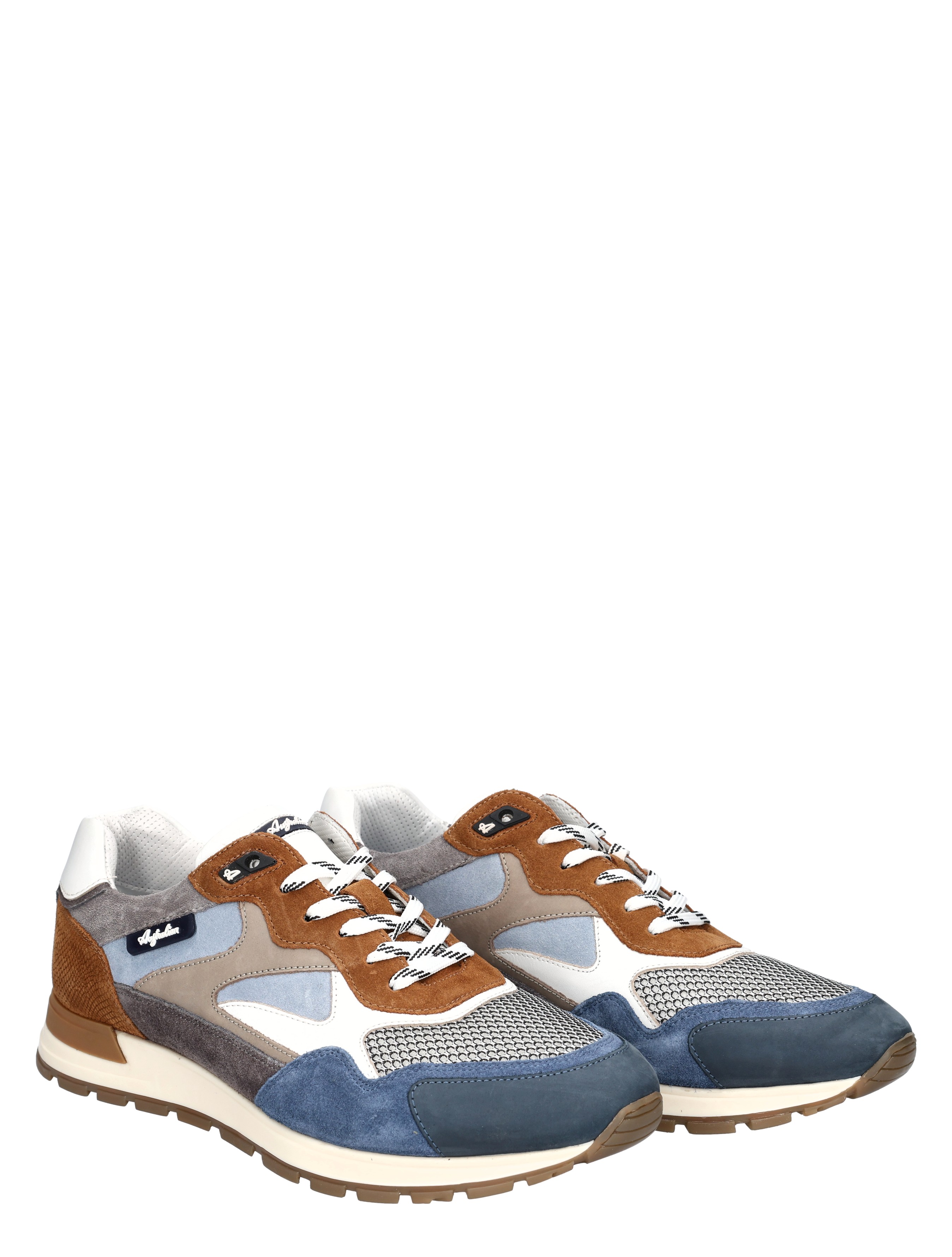 Australian - Tiago  15.1669.02.K99 Grey Tan Blue - Heren - Veterschoenen - Casual Veterschoenen - 50783_32_5