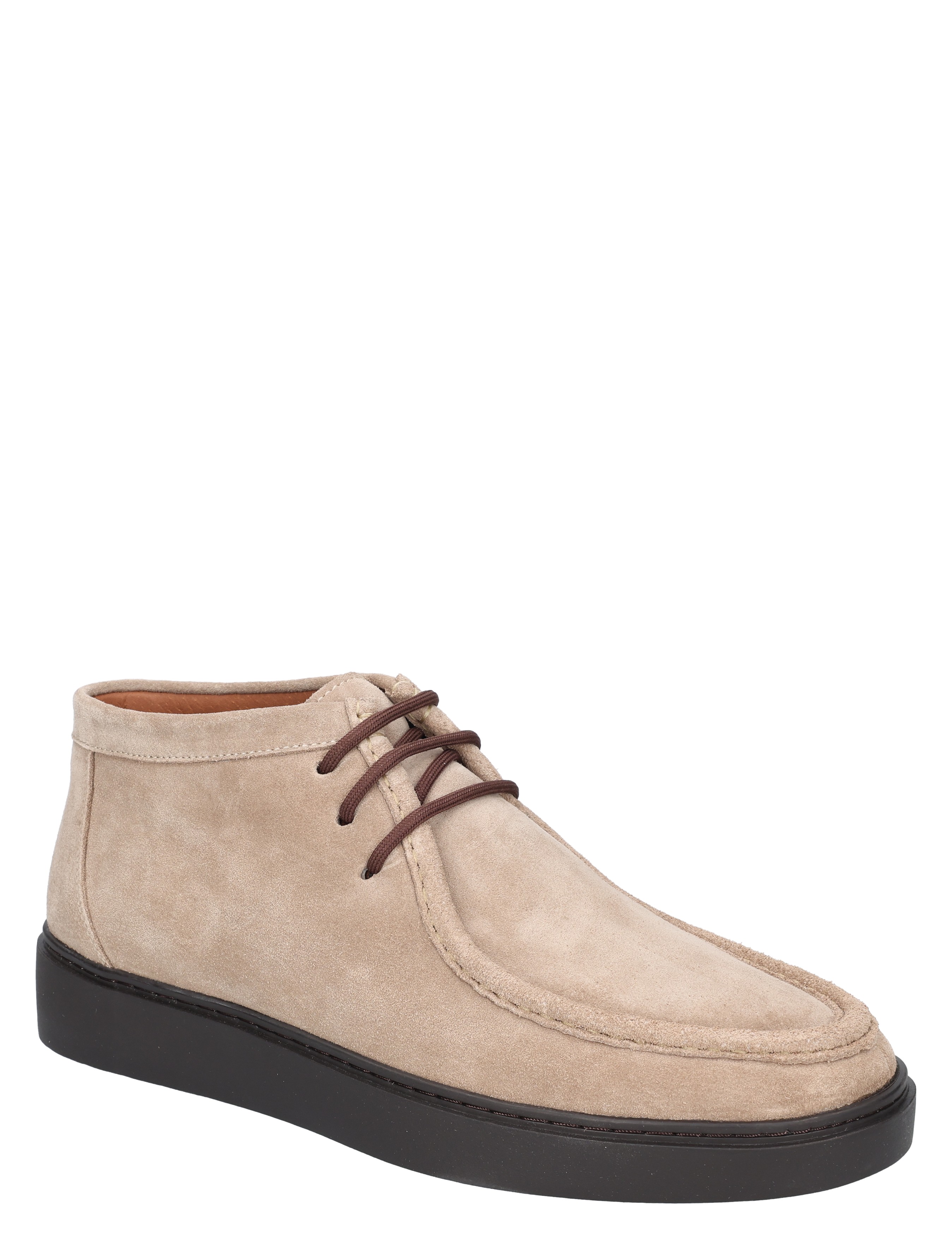 suede, ankle boot, lace-up, beige, moccasin-style