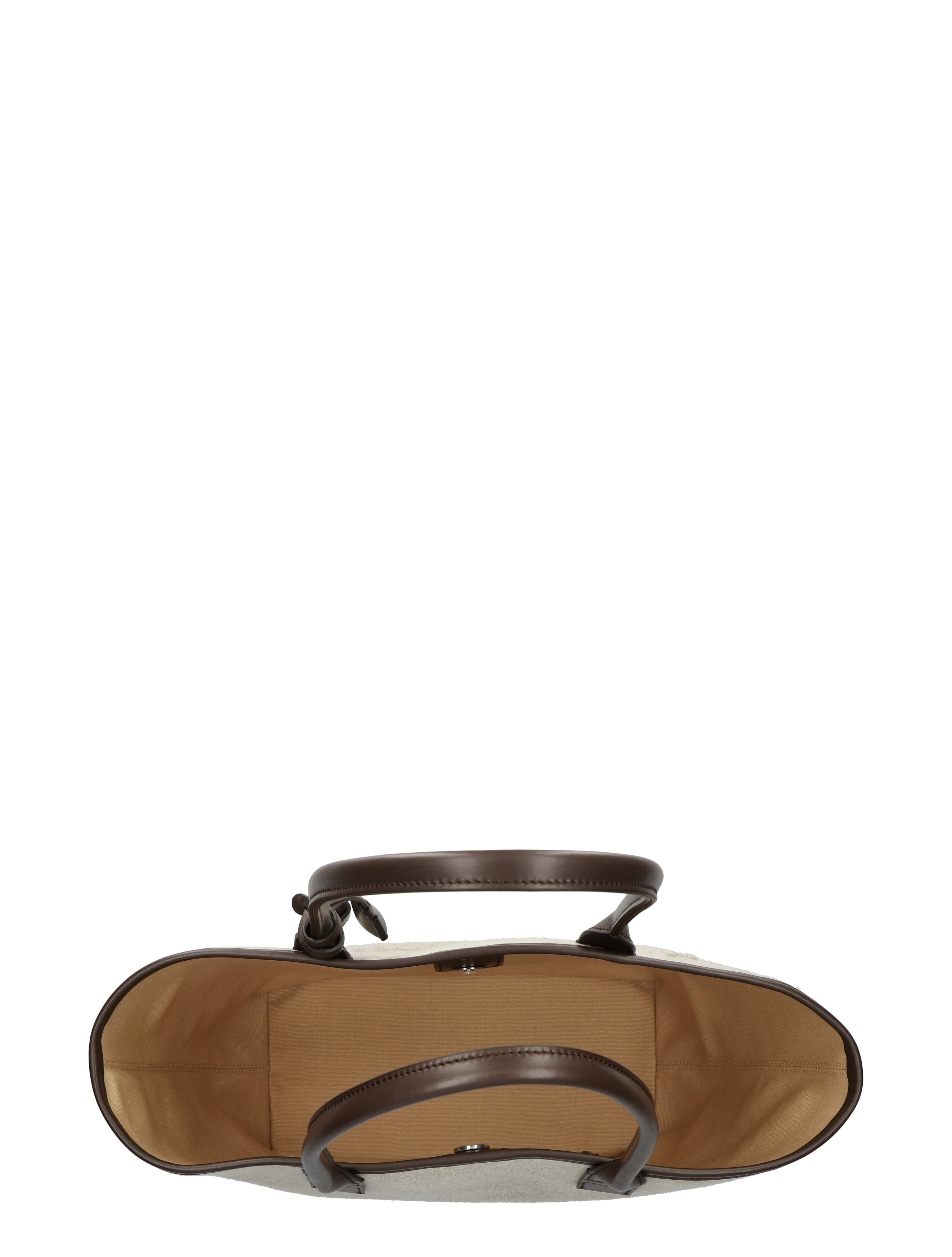 Hogan - Script Shopping Bag Small Brown Ivory - Dames - Schoudertassen - 49673_72_4