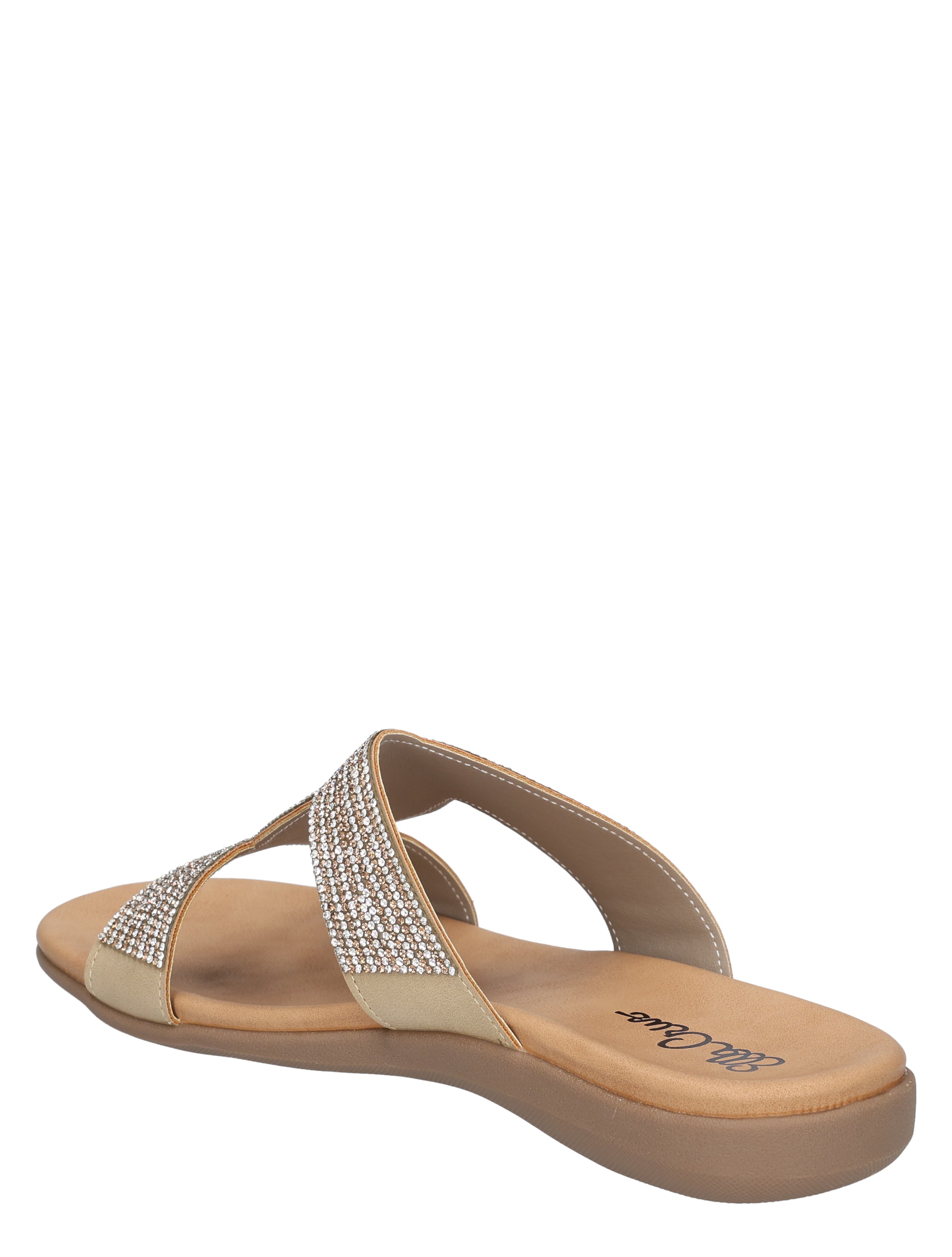 sandalen, slippers, sandalen met strass, riempjes, plat sandaal