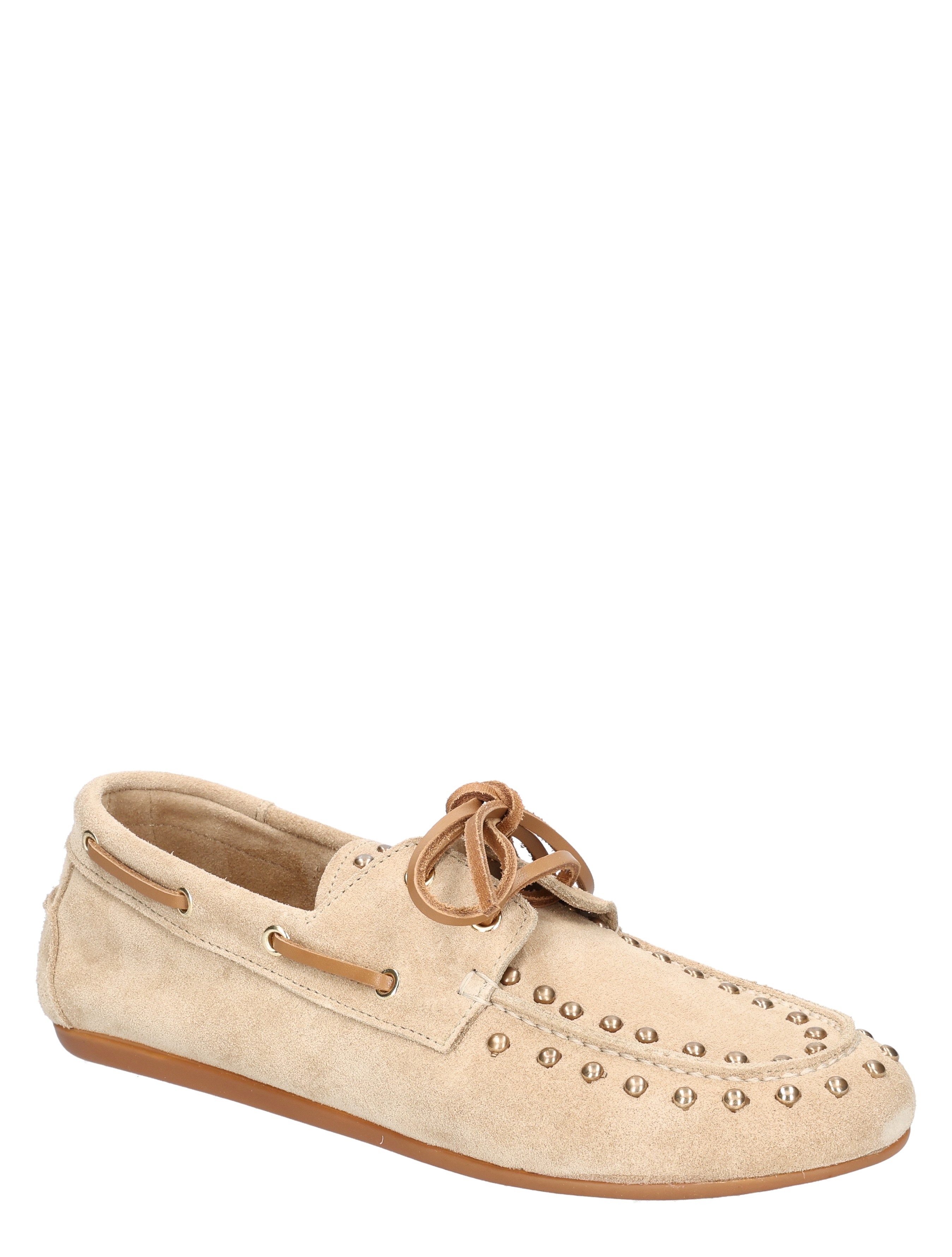 suede, loafer, studs, lace-up, beige